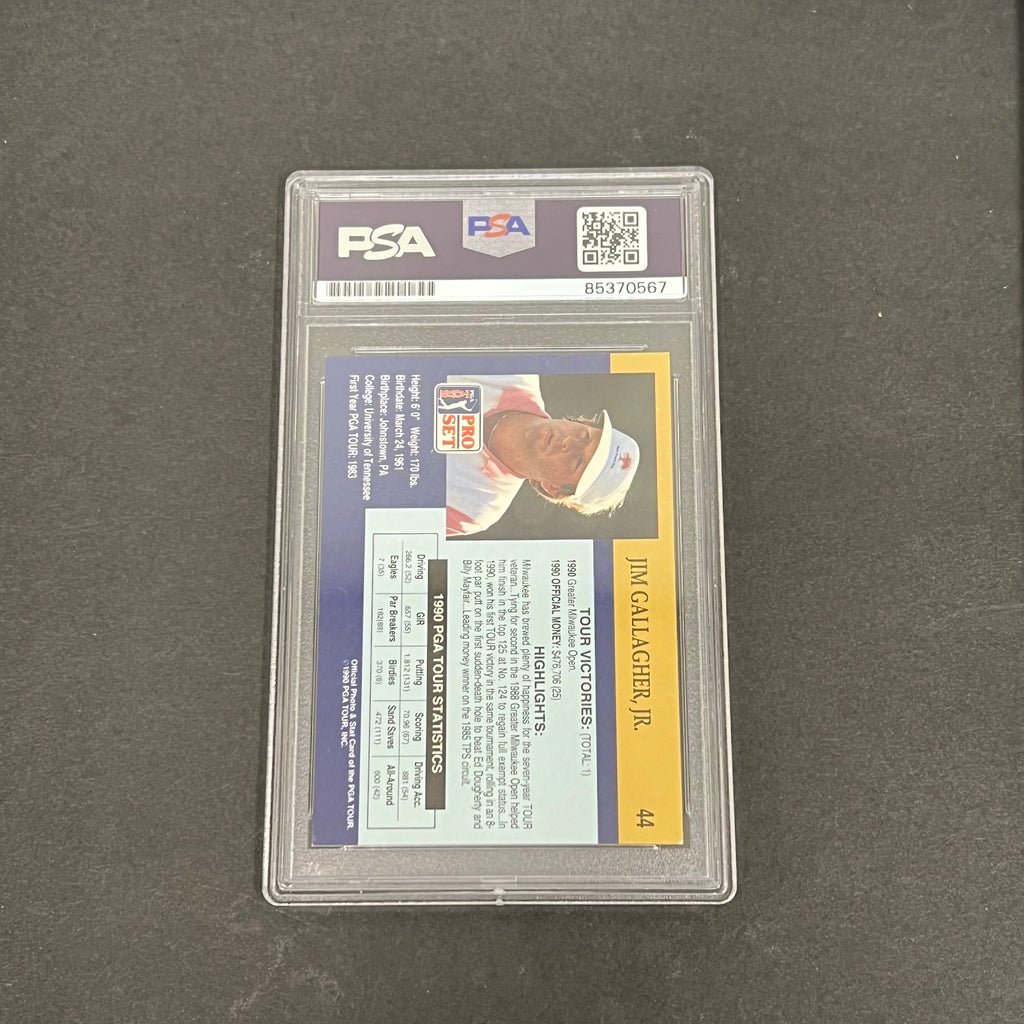 1990 PGA Tour Pro Set #44 Jim Gallagher Jr. Signed Card PSA/DNA Autographed Slabbed Golf