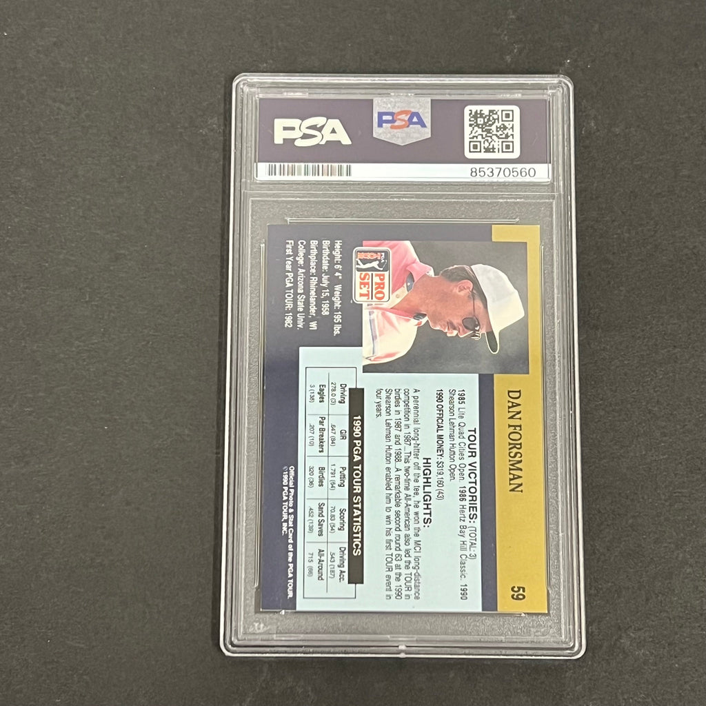 1990 PGA Tour Pro Set #59 Dan Forsman Signed Card PSA/DNA Autographed Slabbed Golf