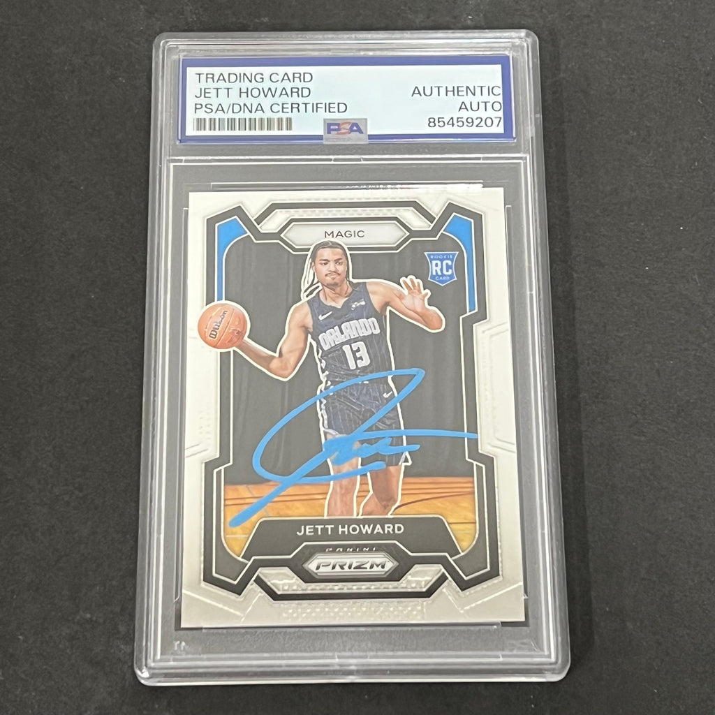 2023-24 Panini Prizm #132 Jett Howard Signed Card AUTO PSA/DNA Slabbed RC Magic