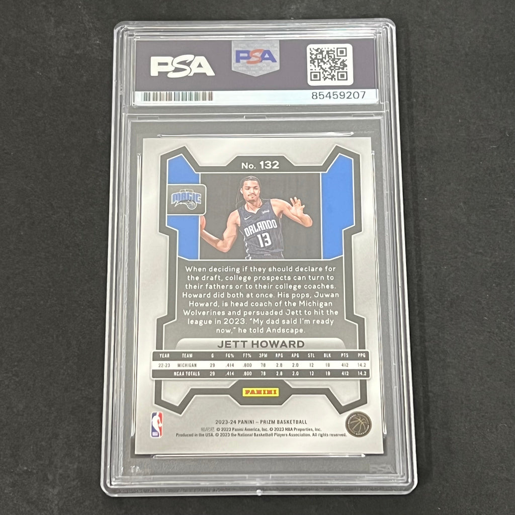 2023-24 Panini Prizm #132 Jett Howard Signed Card AUTO PSA/DNA Slabbed RC Magic