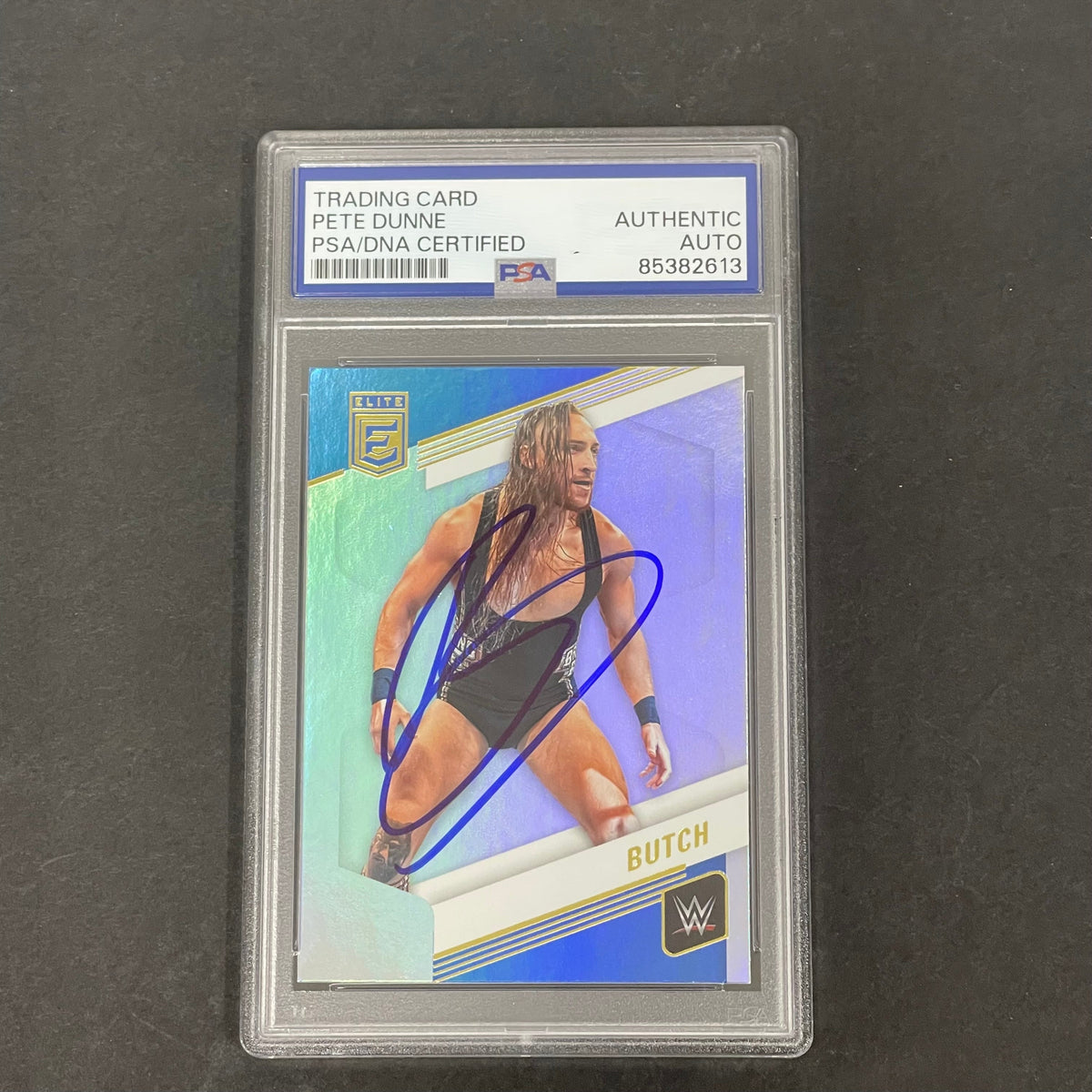 2023 Panini Donruss Elite WWE #53 Pete Dunne Signed Card AUTO PSA Slabbed WWE