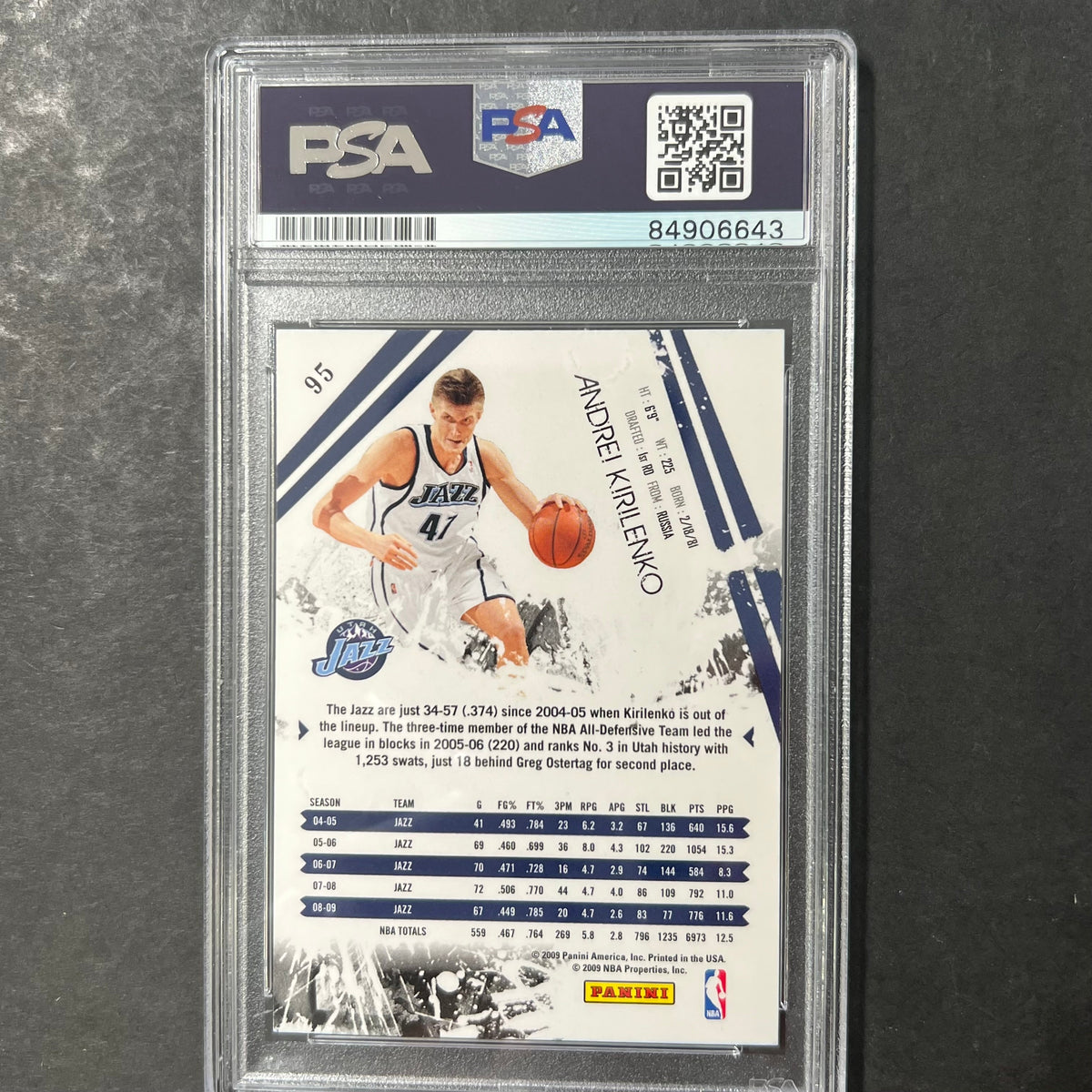 2009-10 Panini Rookies & Stars #95 Andrei Kirilenko Signed Card AUTO PSA Slabbed Jazz