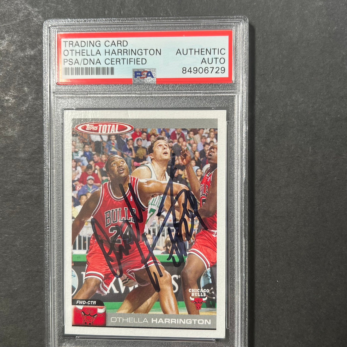 2004-05 Topps Total #160 Othella Harrington Signed Card AUTO PSA Slabbed Bulls