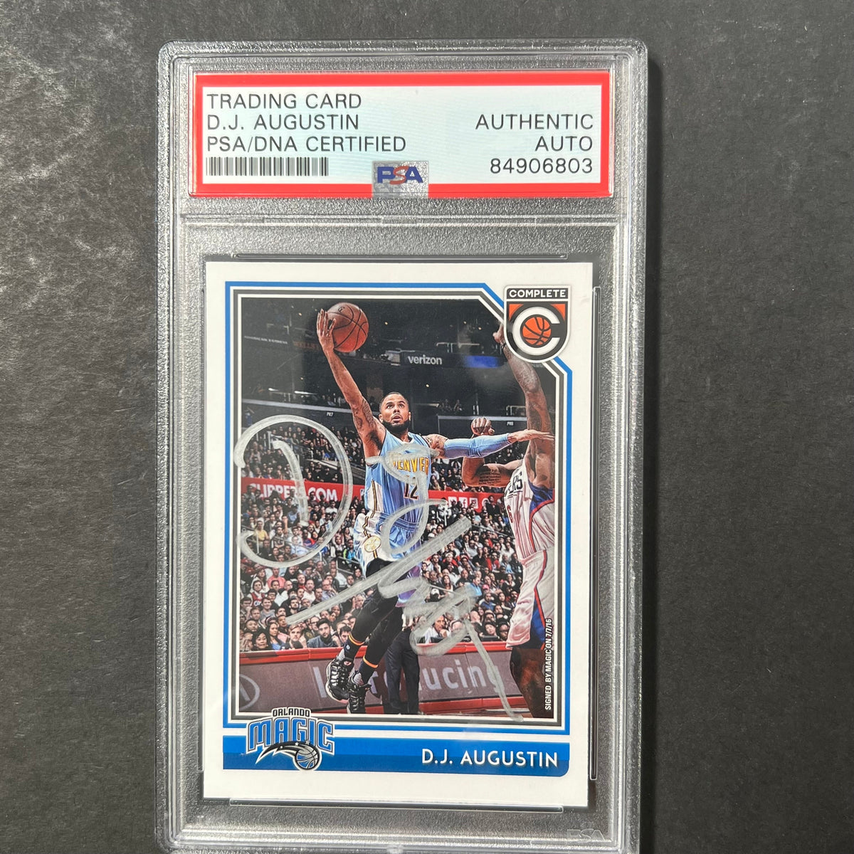 2016-17 Panini Complete #182 DJ Augustin Signed Card AUTO PSA Slabbed Magic