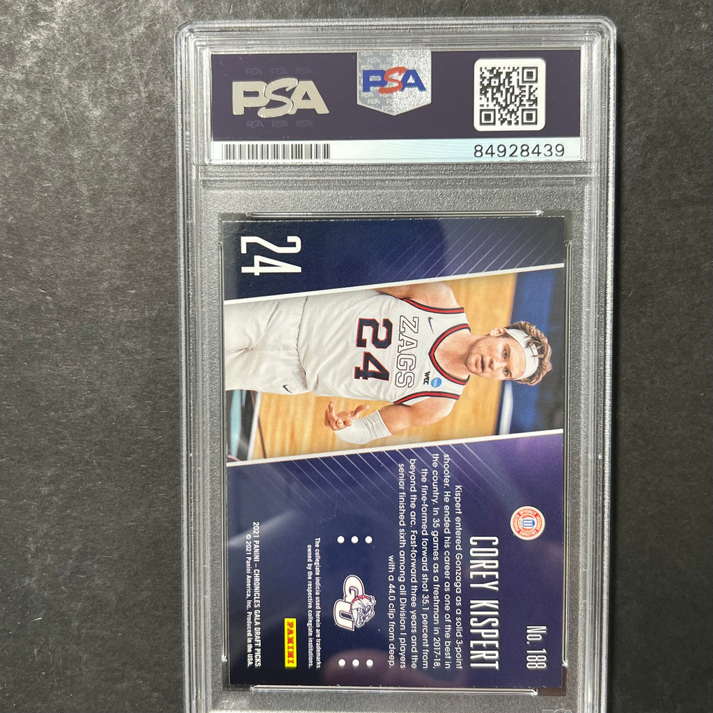 2021 Panini Chronicles Gala Draft Picks #188 COREY KISPERT Signed Card AUTO PSA Slabbed Gonzaga