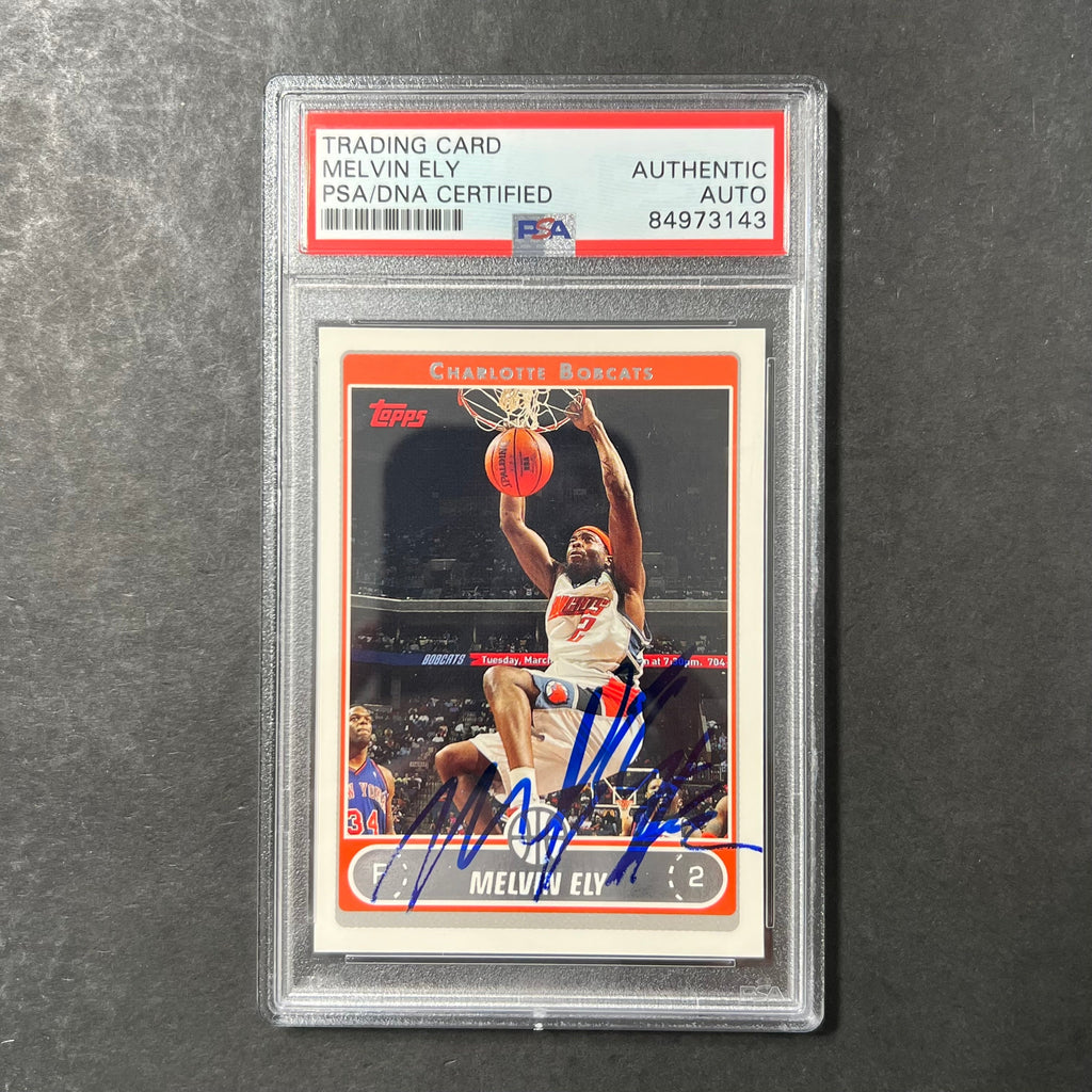 2006 Topps #84 Melvin Ely Signed Card AUTO PSA Slabbed RC Bobcats