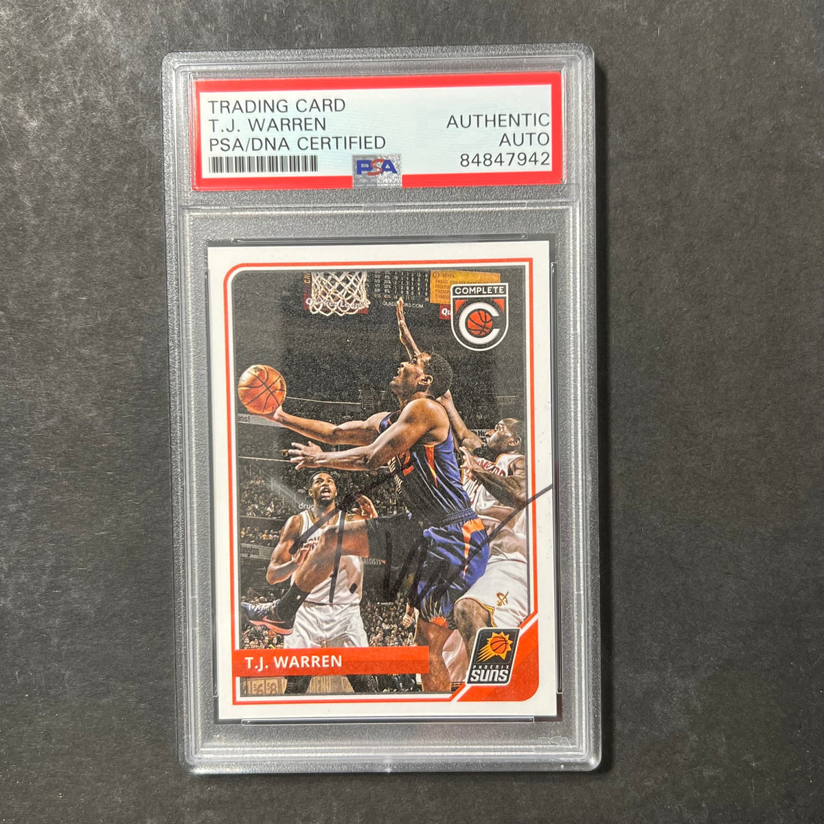 2015-16 Panini Complete #235 TJ WARREN Signed Card AUTO PSA Slabbed Suns