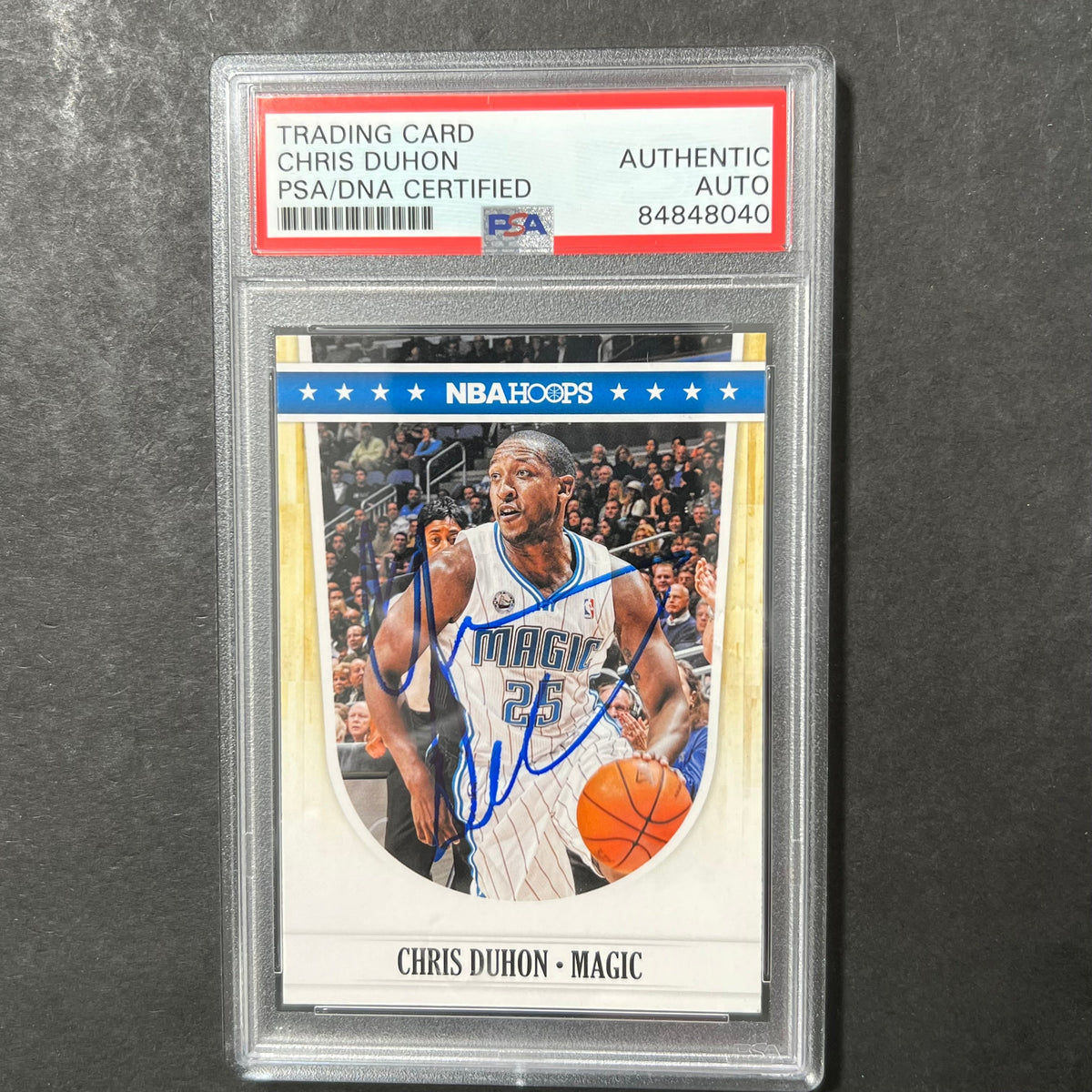 2011 Panini #177 Chris Duhon Signed Card AUTO PSA Slabbed Magic