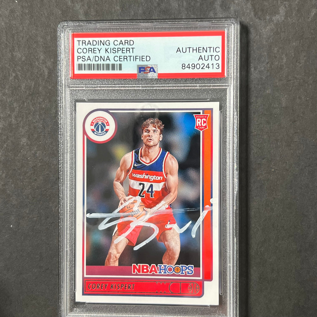 2021 Panini NBA Hoops #212 COREY KISPERT Signed Card AUTO PSA Slabbed Wizards