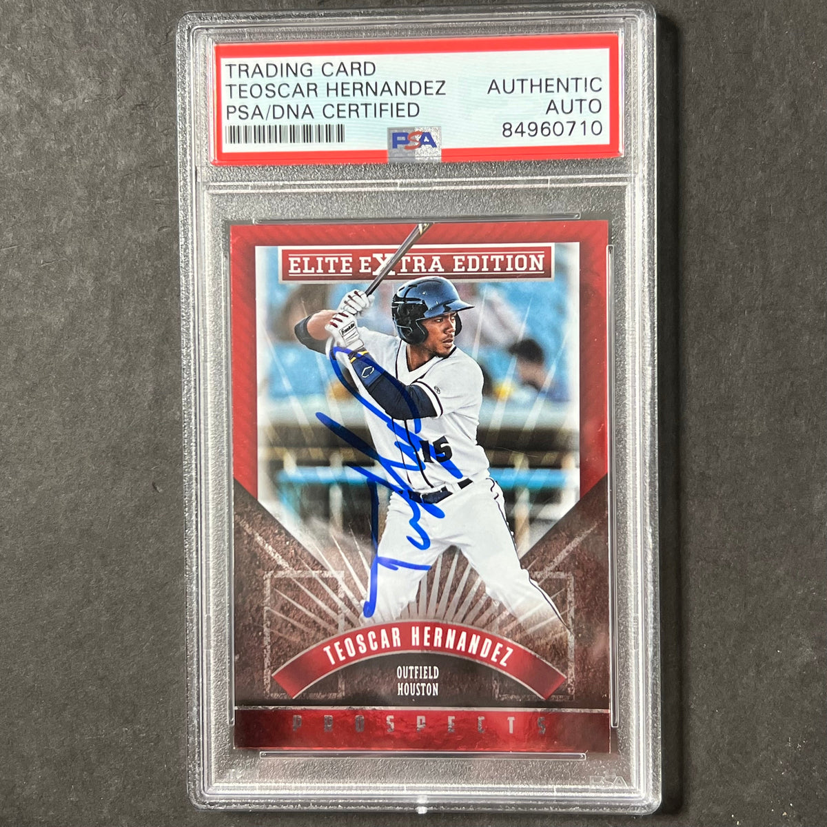 2015 Panini Elite Extra #155 Teoscar Hernandez Signed Card PSA Slabbed Auto Astros