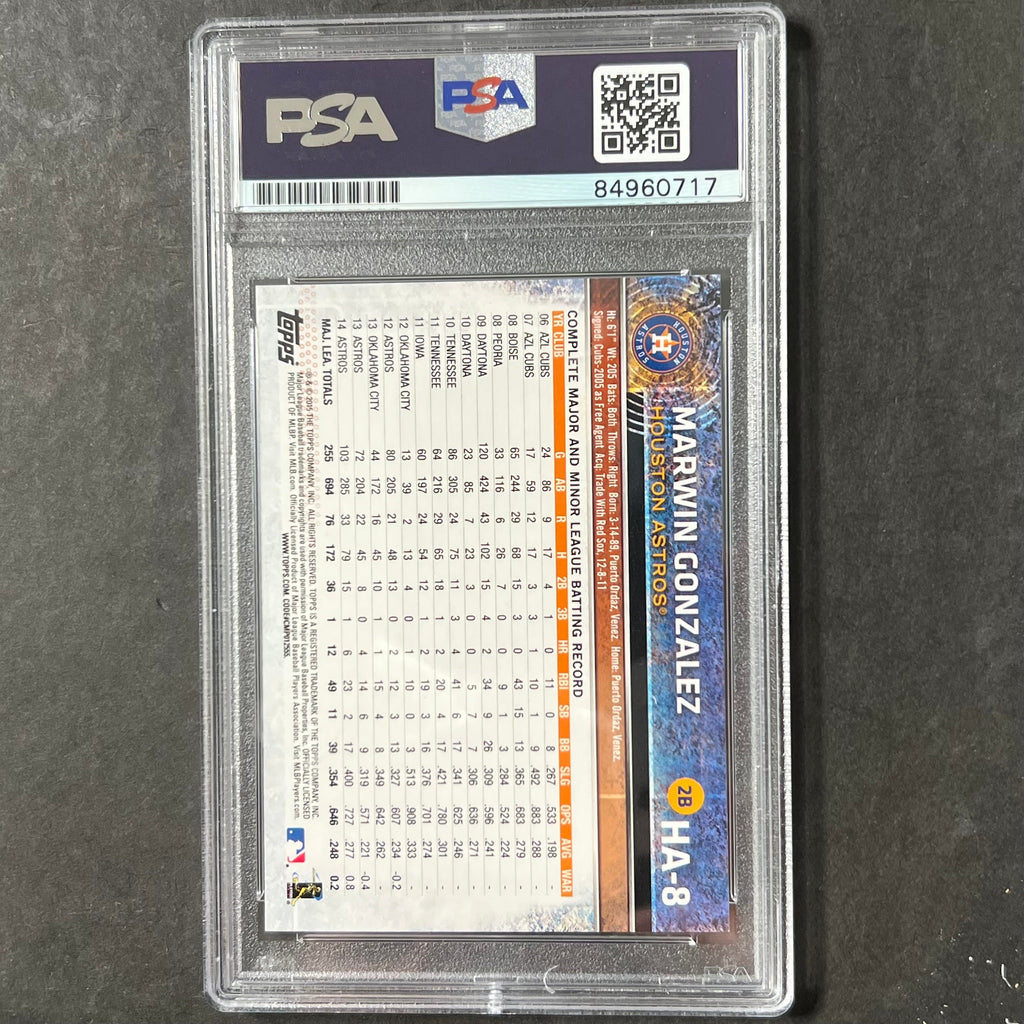 2015 Topps #HA-8 Marwin Gonzalez Signed Card PSA Slabbed Auto Astros