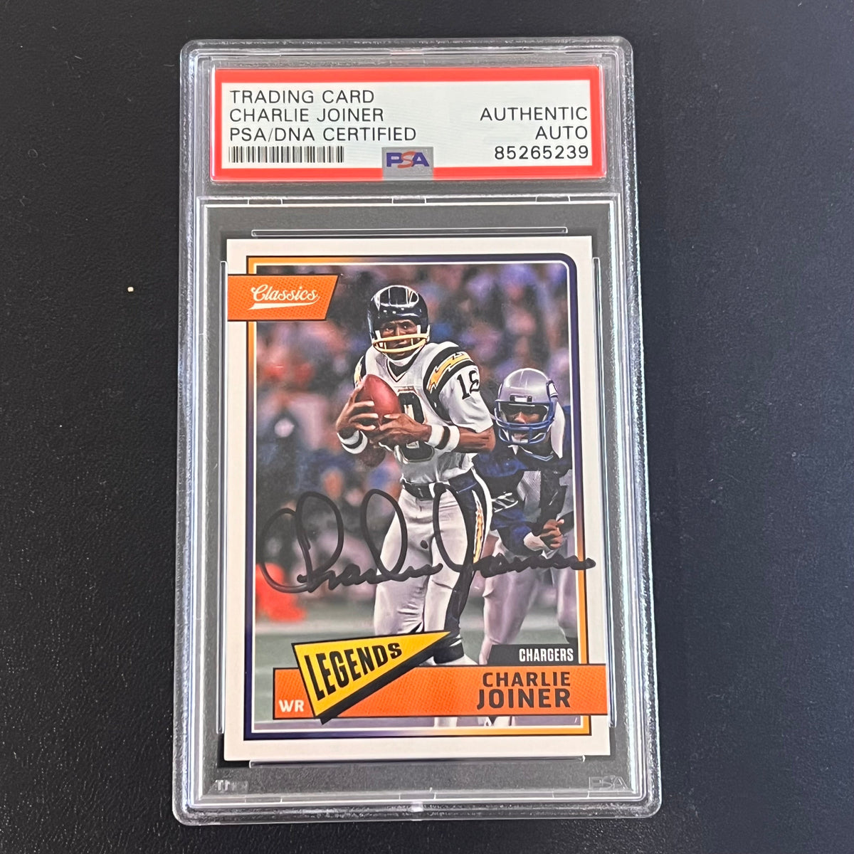 2018 Panini Classics #114 Charlie Joiner Signed Card PSA AUTO Slabbed Chargers