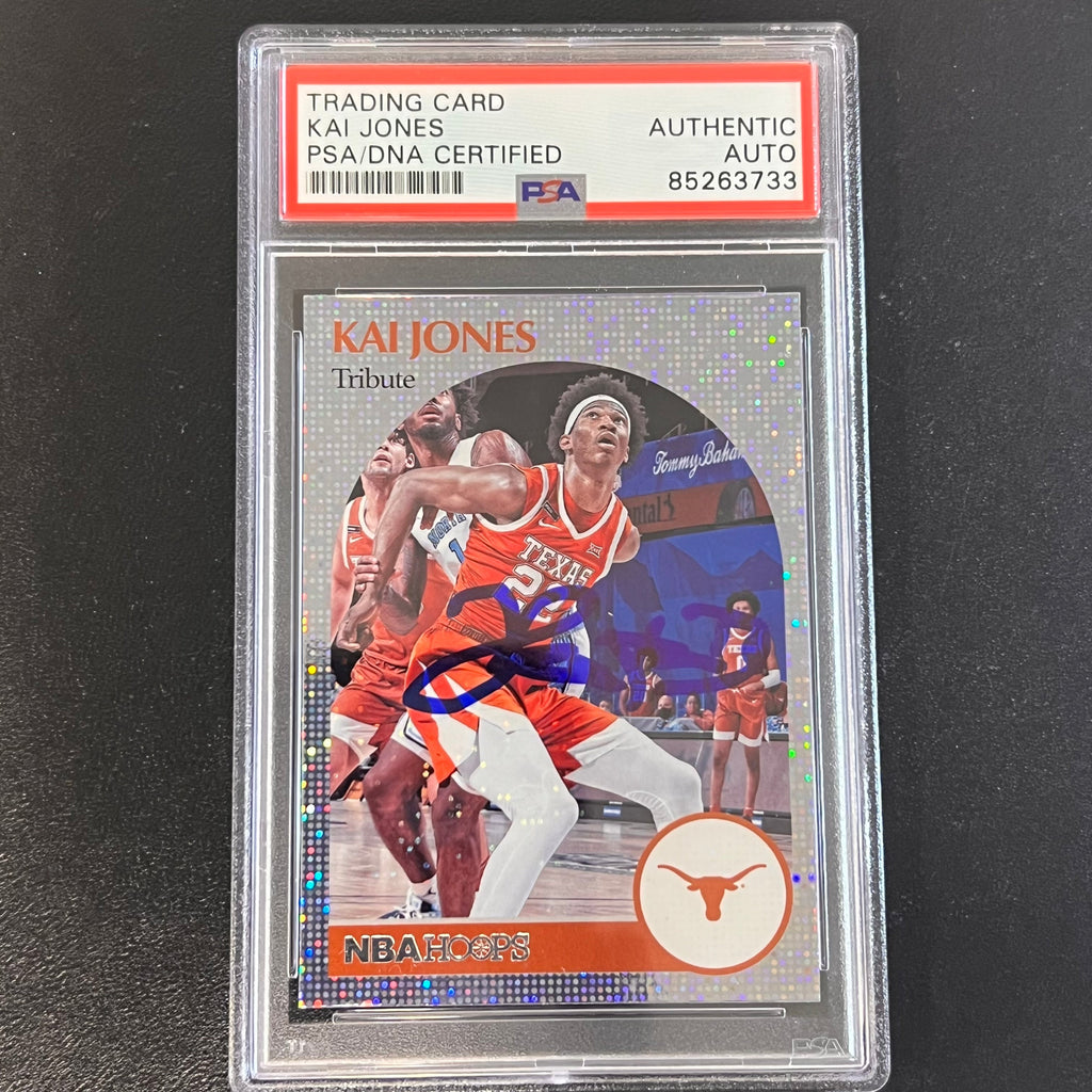 2021 Panini Chronicles Hoops Draft Picks #62 Kai Jones Signed AUTO PSA Slabbed Texas