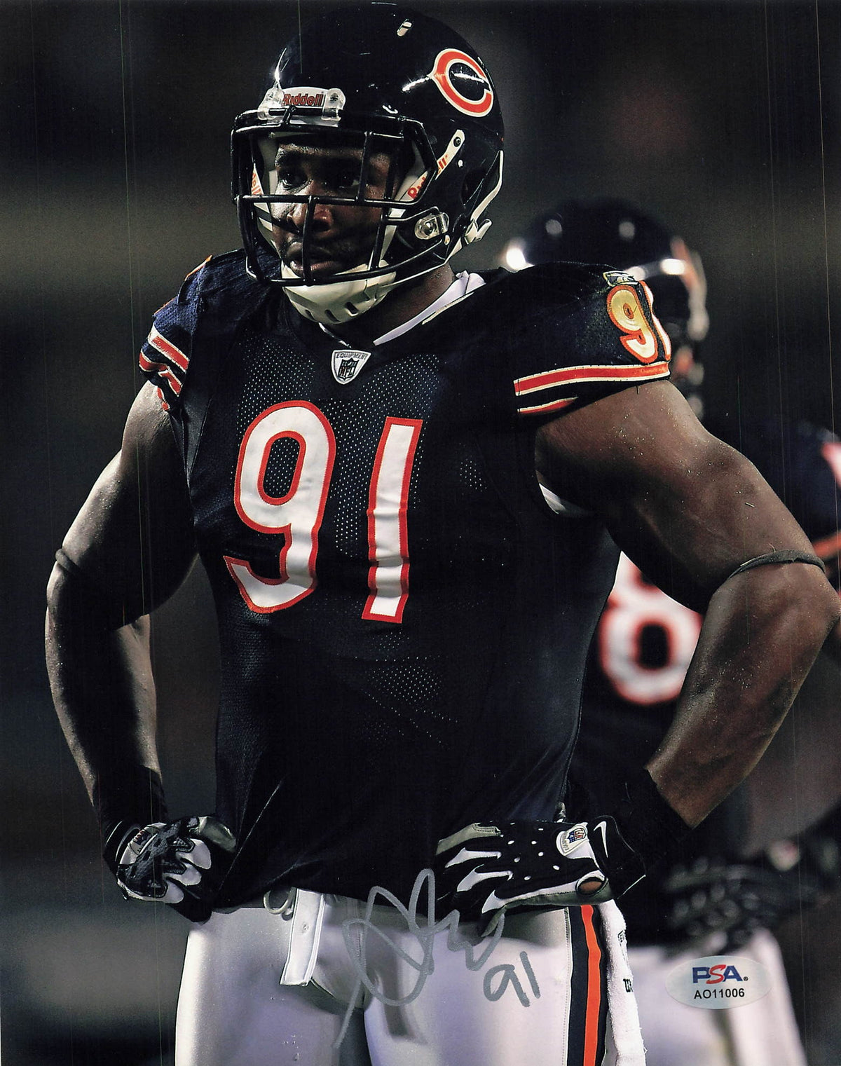 Amobi Okoye Signed 8x10 photo PSA/DNA Chicago Bears Autographed