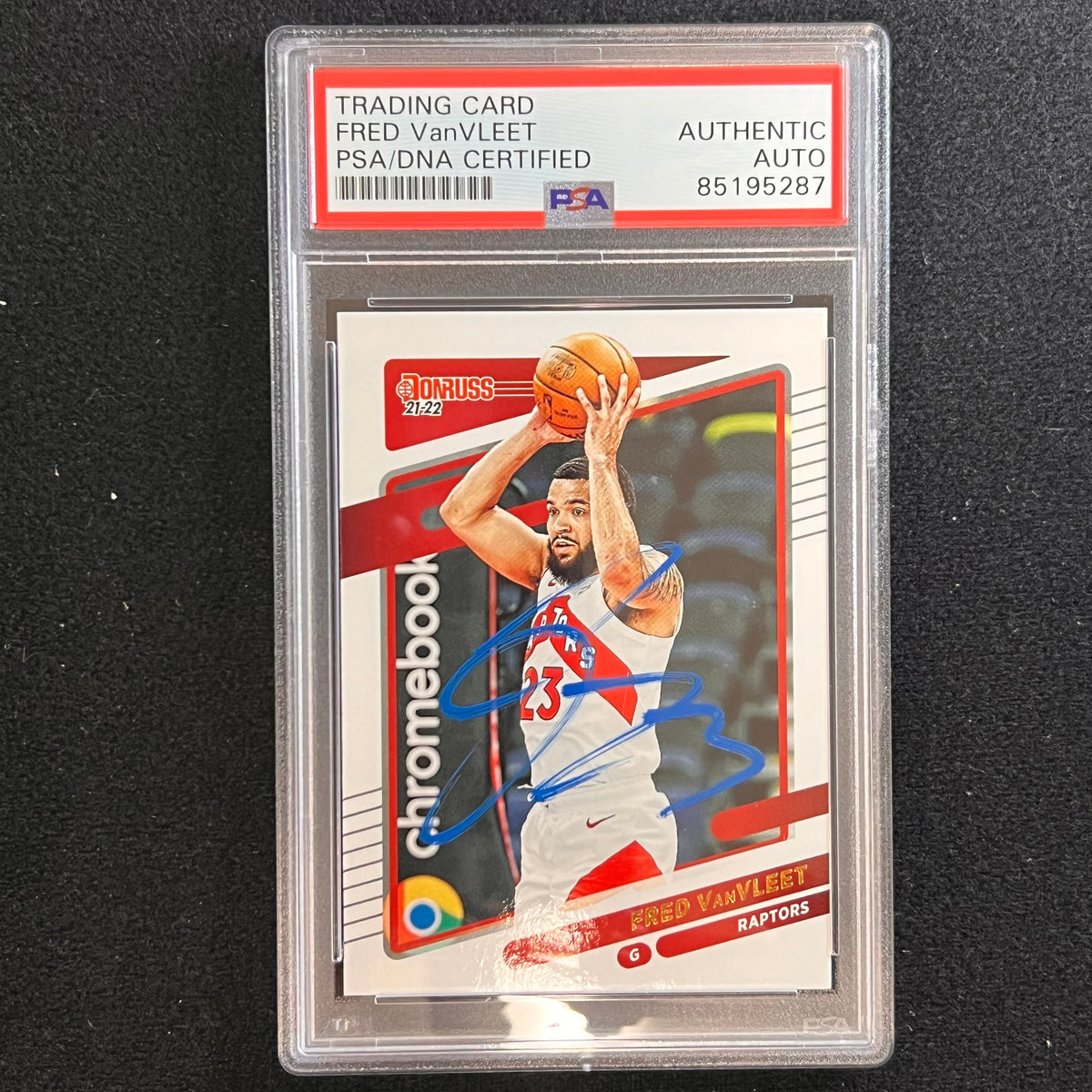 2021-22 Panini Donruss #38 Fred VanVleet Signed Card AUTO PSA Slabbed Raptors