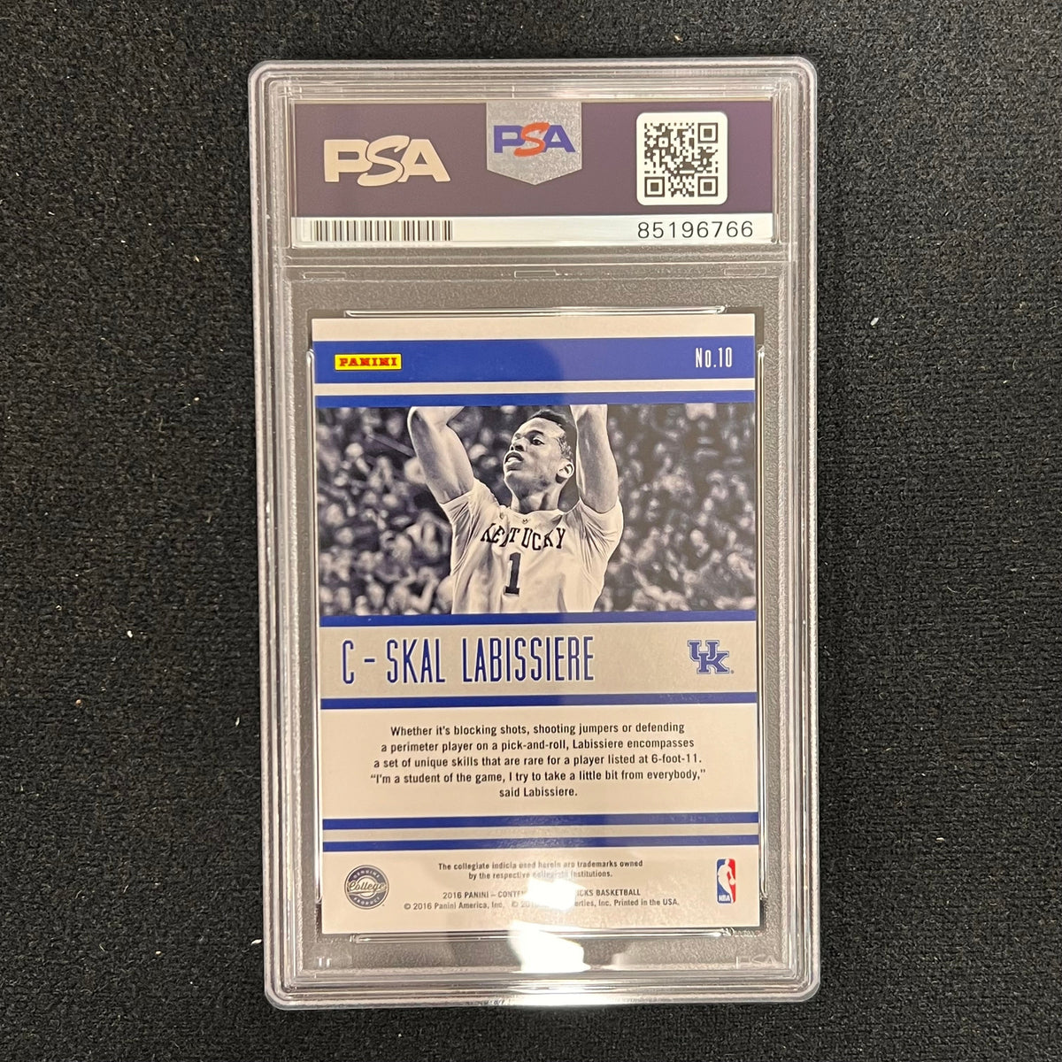 2016-17 Contenders Draft Picks Class Reunion #10 Skal Labissiere Signed Card AUTO PSA Slabbed Kentucky