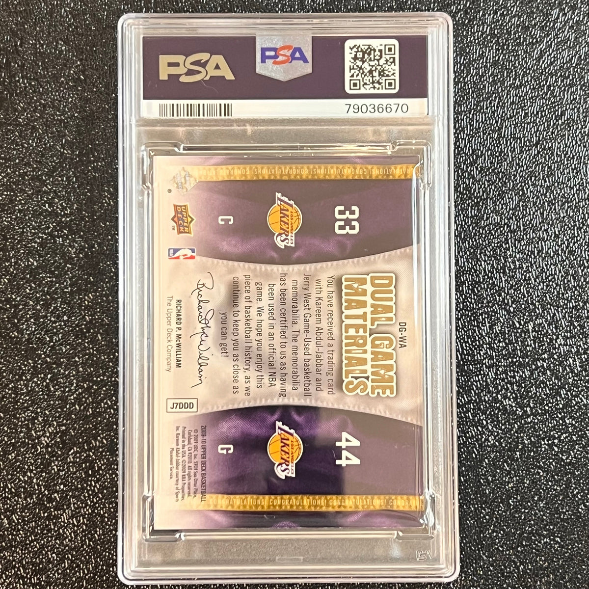 2009 Playoff National Treasures NBA Greatest #28 JERRY WEST Signed Card Authentic AUTO 10 PSA Slabbed Lakers 15/25 "The Logo"