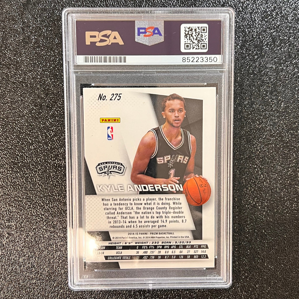 2014-15 Panini Prizm #275 Kyle Anderson Signed Card AUTO PSA/DNA Slabbed RC Spurs
