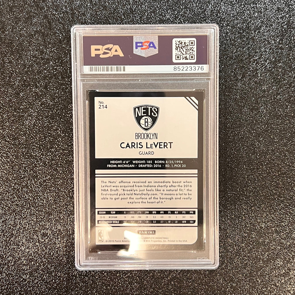 2016 Panini Complete #214 Caris Levert Signed Card AUTO PSA Slabbed Nets RC