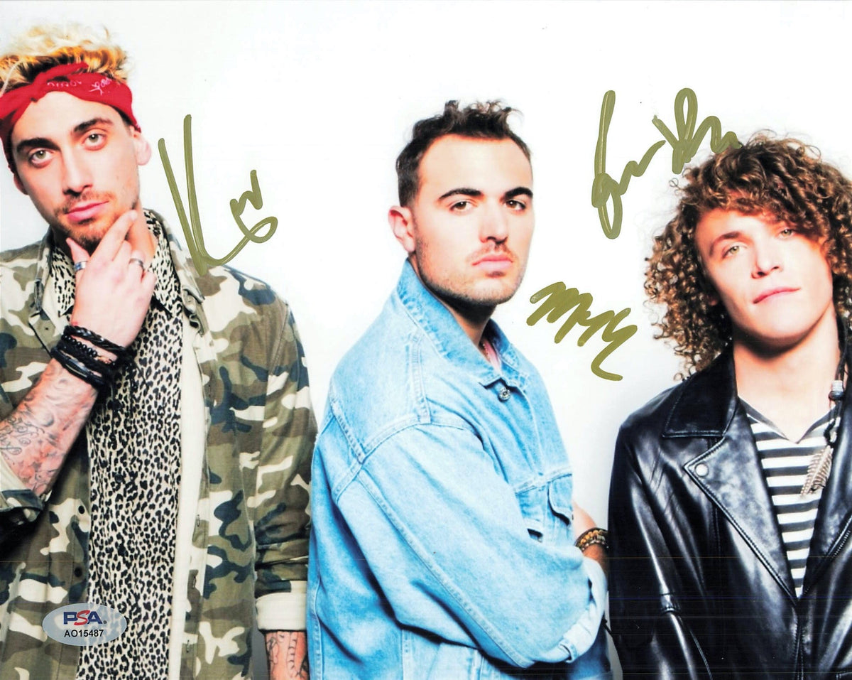 TREVOR DAHL, MATTHEW RUSSELL and KEVI MORSE signed 8x10 photo PSA/DNA Autographed Musician