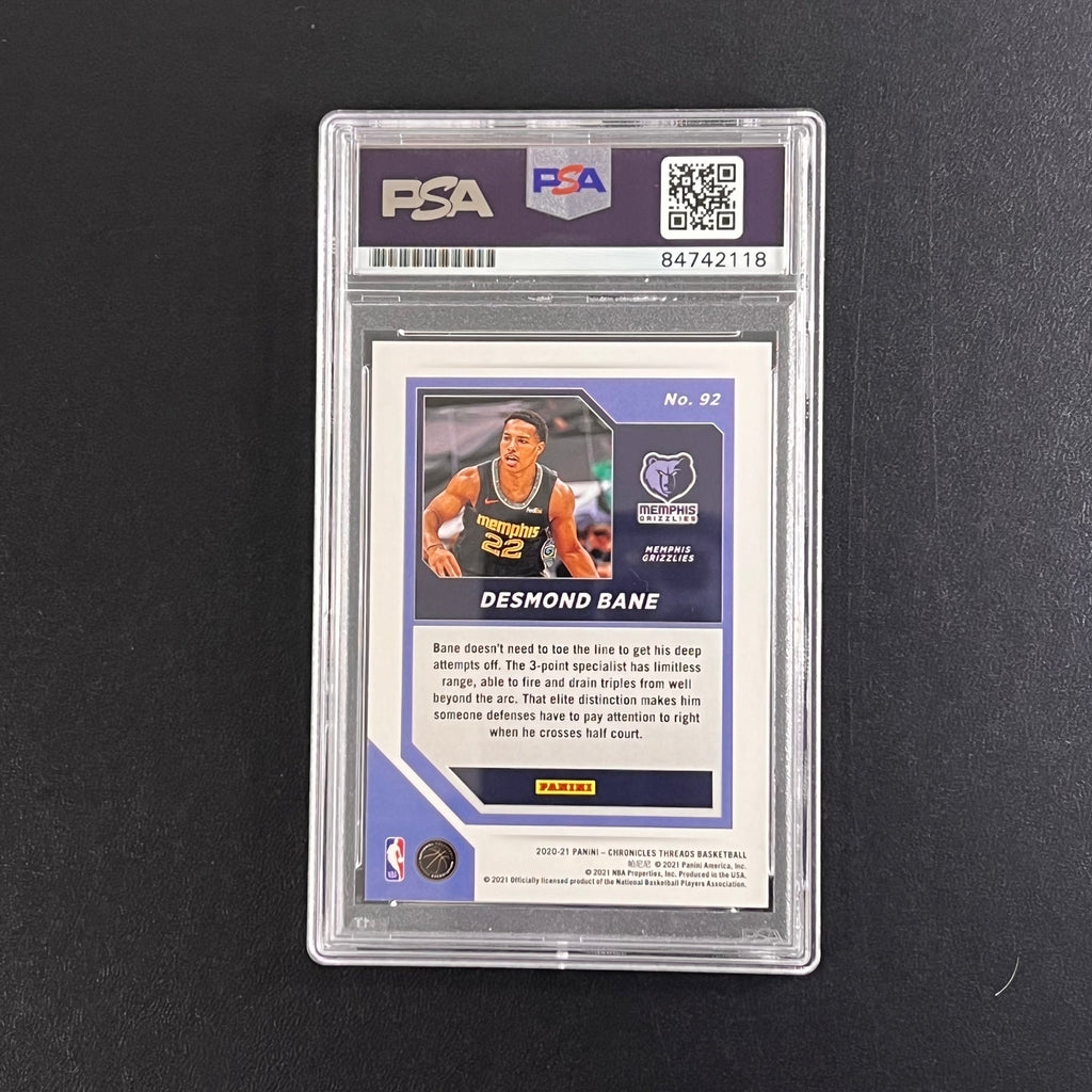 2020-21 Panini Chronicles #92 Desmond Bane Signed Card AUTO PSA Slabbed RC Grizzlies