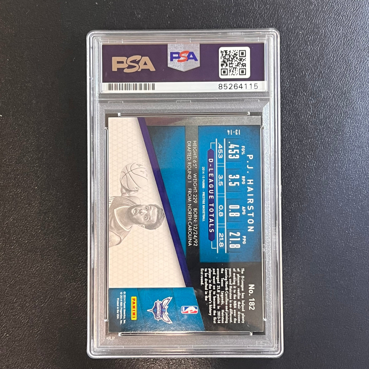 2014-15 Panini Prestige #182 PJ Hairston Signed Card AUTO PSA/DNA Slabbed RC Hornets