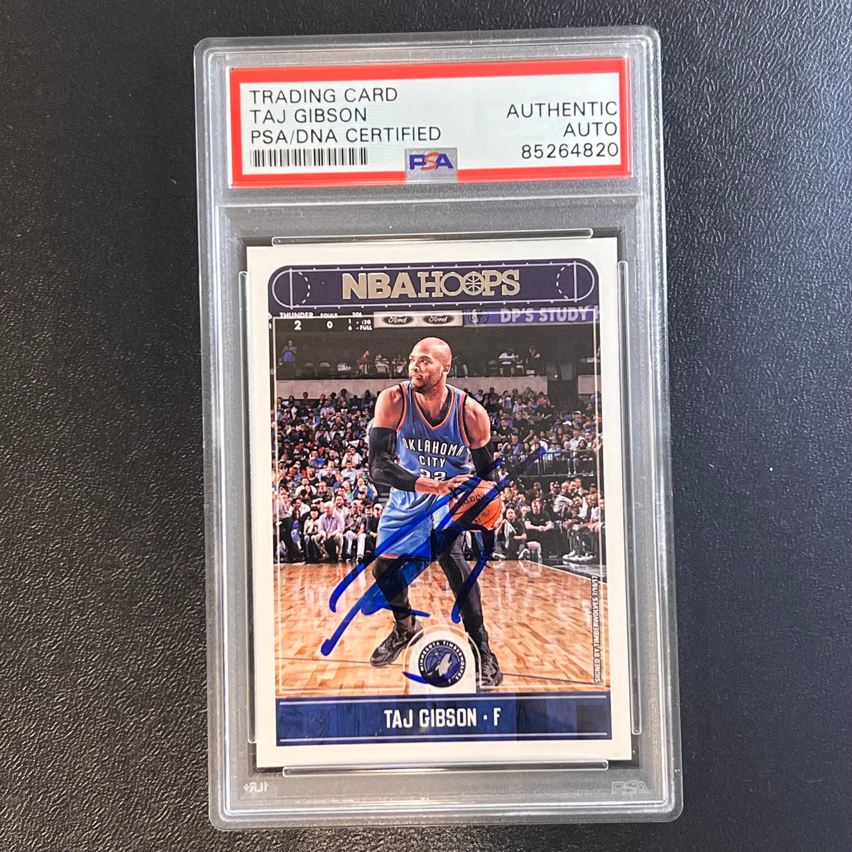 2017-18 Panini Hoops #215 Taj Gibson Signed Card AUTO PSA Slabbed Timberwolves
