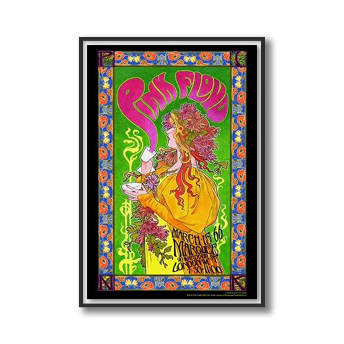 Pink Floyd Marquee Club London1966 Framed Poster