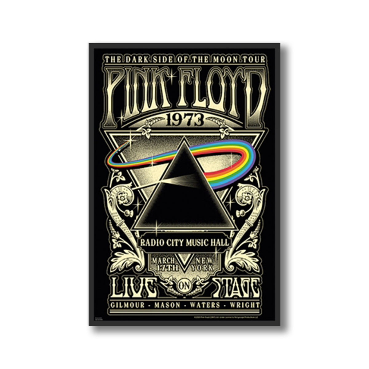 Pink Floyd Radio City Music Hall 1973 Framed Poster