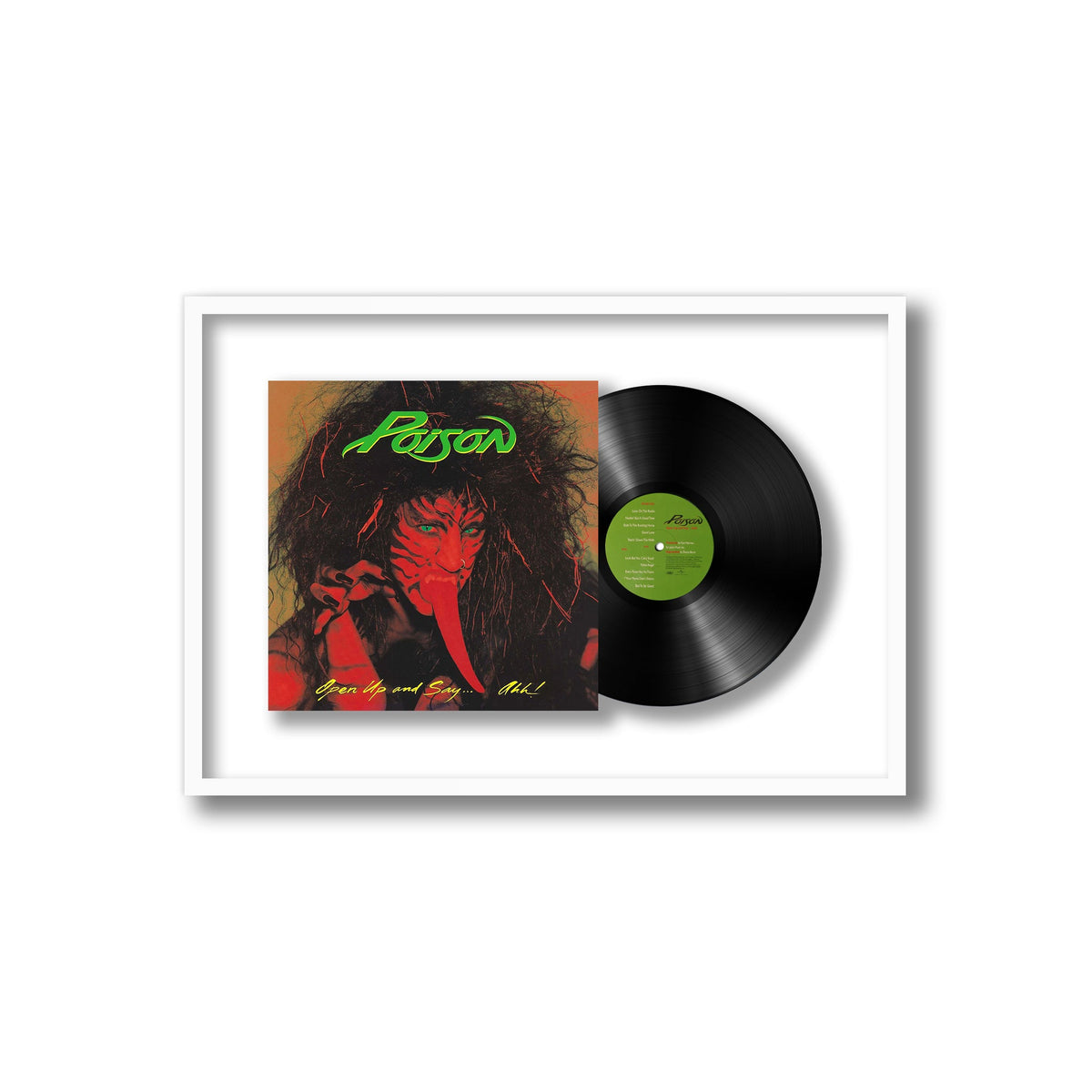 Poison - Open Up And Say... Ahh! - Framed Vinyl Record