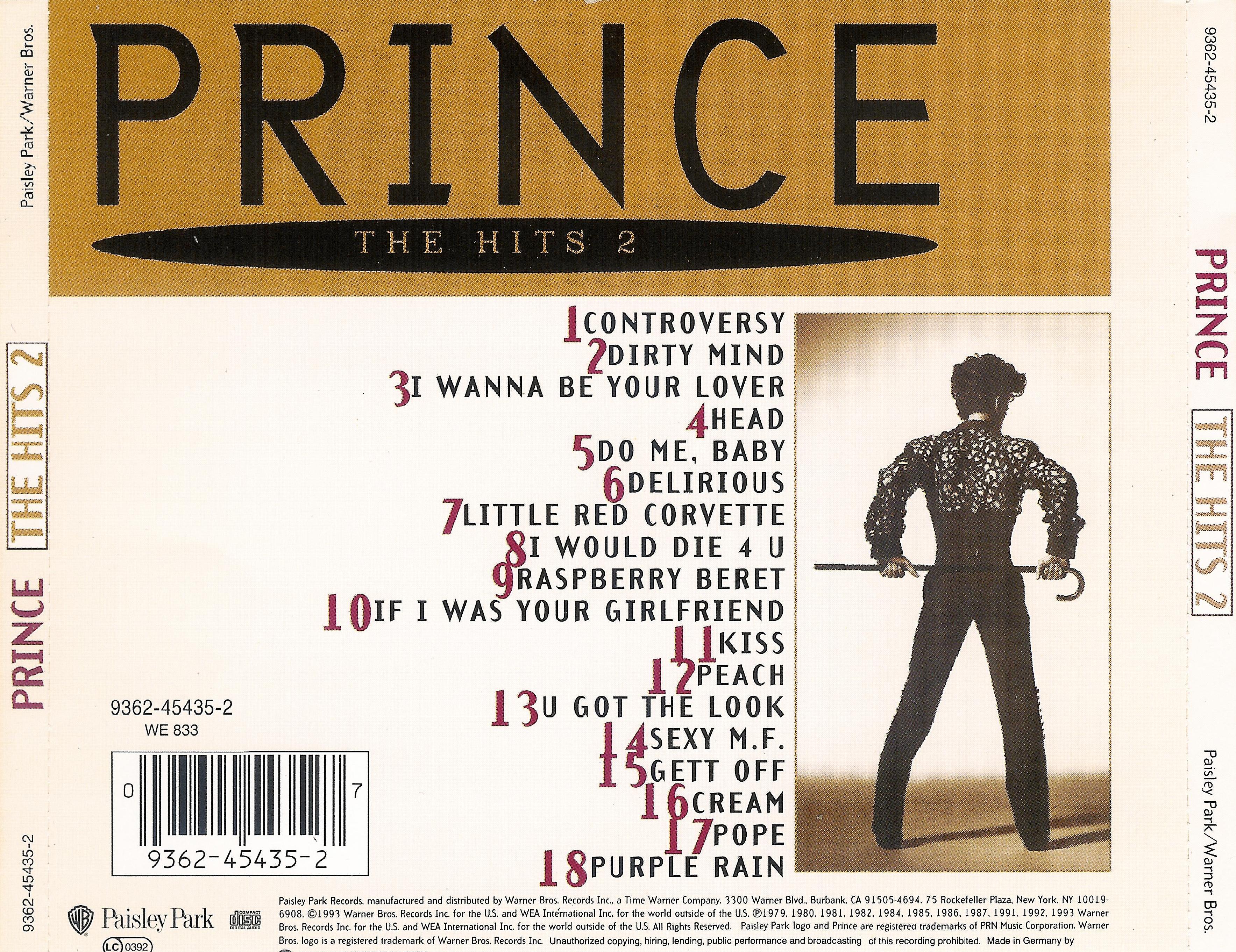 Prince – The Hits 2 Music CD