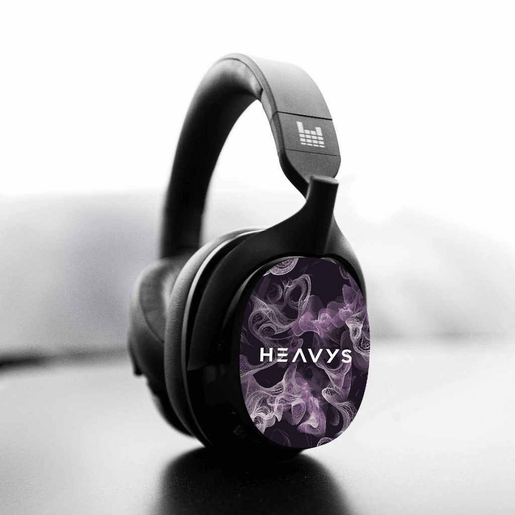 Purple Smoke Limited Edition HEAVYS Headphone Shells & Headphone Bundle