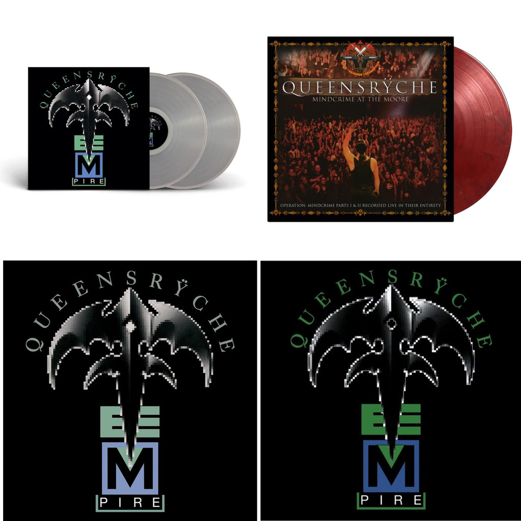 Queensryche - Empire (2LP/Clear Vinyl) & Mindcrime At The Moore (4LP/Limited/Translucent Red, Solid White & Black Marbled Vinyl/180G) & Empire (2LP) & Empire (180G/Translucent Red Audiophile LP Vinyl/30Th Anniversary Limited Edition/Gatefold Cover)