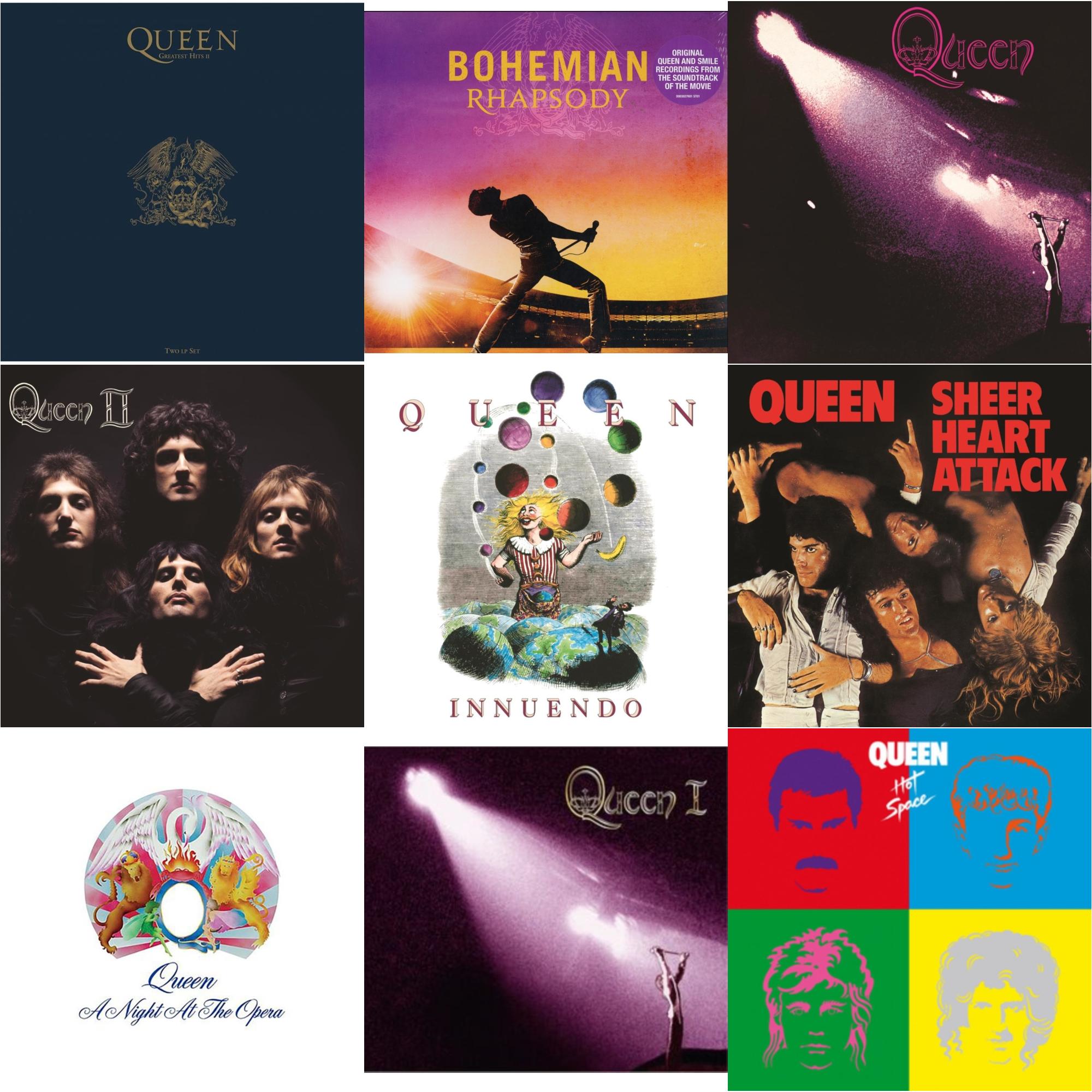 Greatest Hits 2 (180G/Dl Card) & Bohemian Rhapsody (180G/2LP) & Queen & Queen Ii & Innuendo (2LP) & Sheer Heart Attack (Half-Speed LP Vinyl) & Night At The Opera & Queen I (2024 Mix)  & Hot Space LP Ltd.