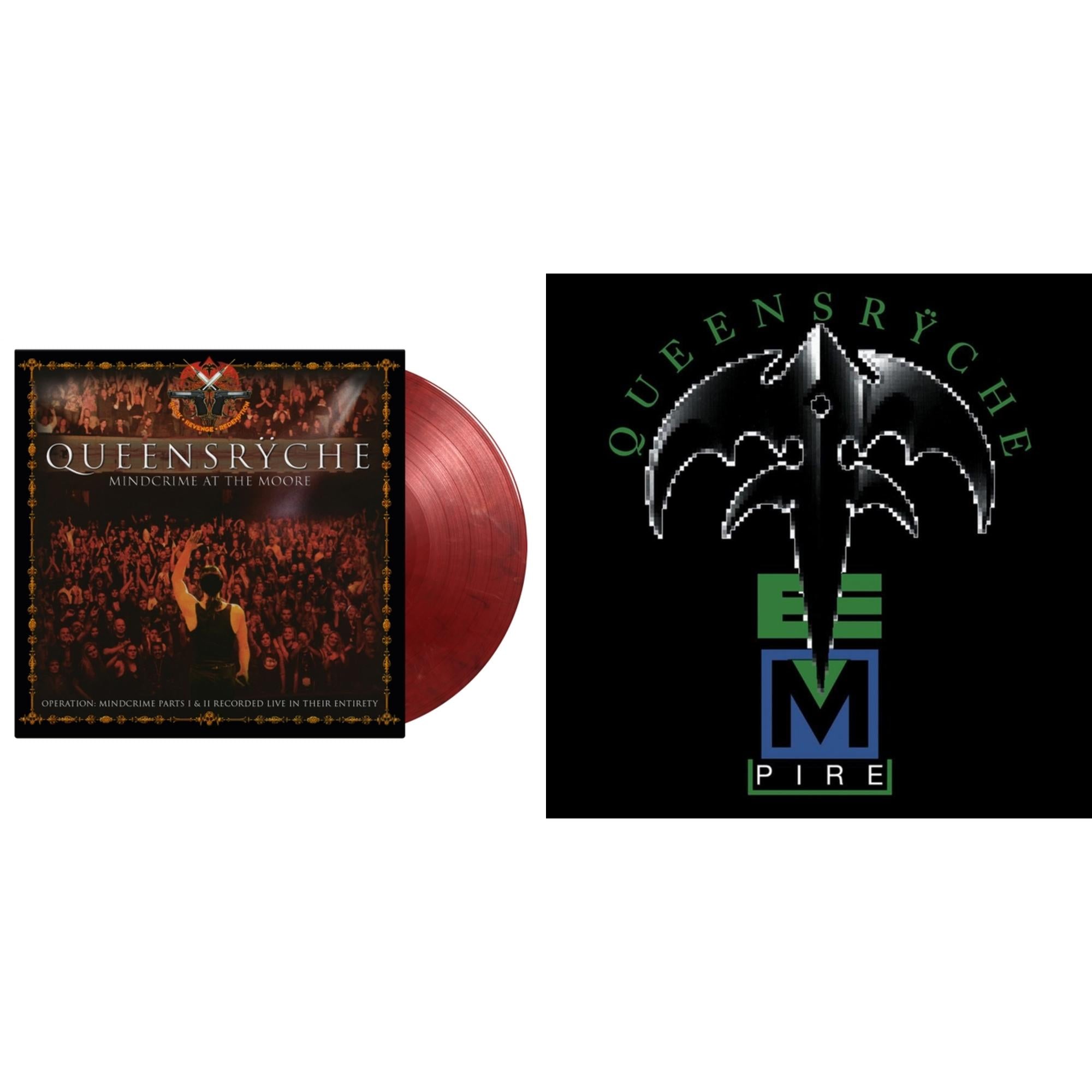 Queensryche - Empire (180G/Translucent Red Audiophile LP Vinyl/30Th Anniversary Limited Edition/Gatefold Cover) & Mindcrime At The Moore (4LP/Limited/Translucent Red, Solid White & Black Marbled Vinyl/180G)