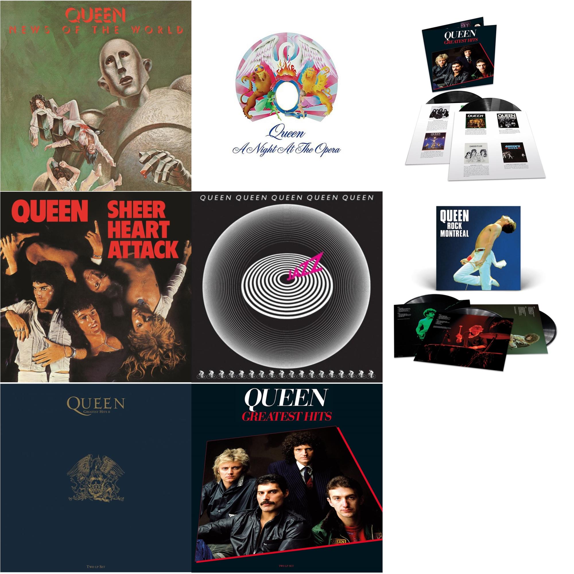 Greatest Hits 1 (180G/Dl Card/2LP) & Greatest Hits 2 (180G/Dl Card) & Jazz & News Of The World & Sheer Heart Attack (Half-Speed LP Vinyl) & Night At The Opera & Queen Rock Montreal (3LP) & Greatest Hits 1 (180G)