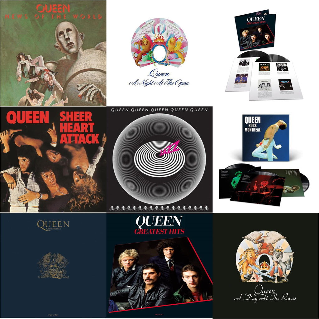 Greatest Hits 1 (180G/Dl Card/2LP) & Greatest Hits 2 (180G/Dl Card) & Jazz & News Of The World & Day At The Races & Sheer Heart Attack (Half-Speed LP Vinyl) & Night At The Opera & Queen Rock Montreal (3LP) & Greatest Hits 1 (180G)