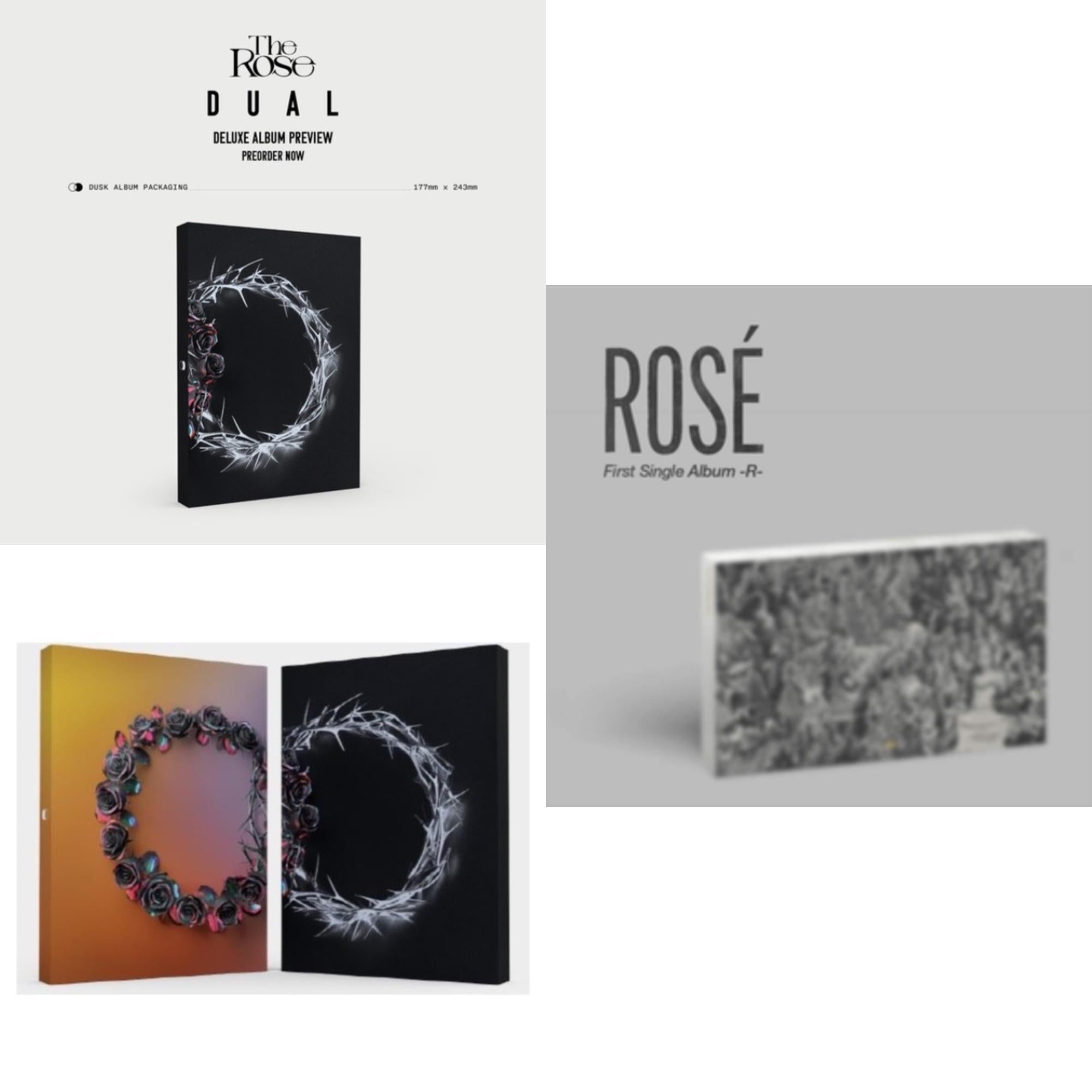 Dual (Deluxe Box Album) (Dawn Ver.) & Dual (Deluxe Box Album) (Dusk Ver.) & Rose First Single Album R (CD Box Set)