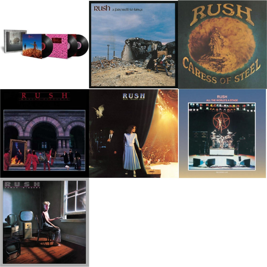 Rush - Hemispheres (40Th Anniversary/3 LP) & Farewell To Kings (180G) & Caress Of Steel (180G/Dl Card) & Moving Pictures (180G LP Vinyl/Dl Card) & Exit Stage Left (180G) & All The World's A Stage (180G) & Power Windows (180G)