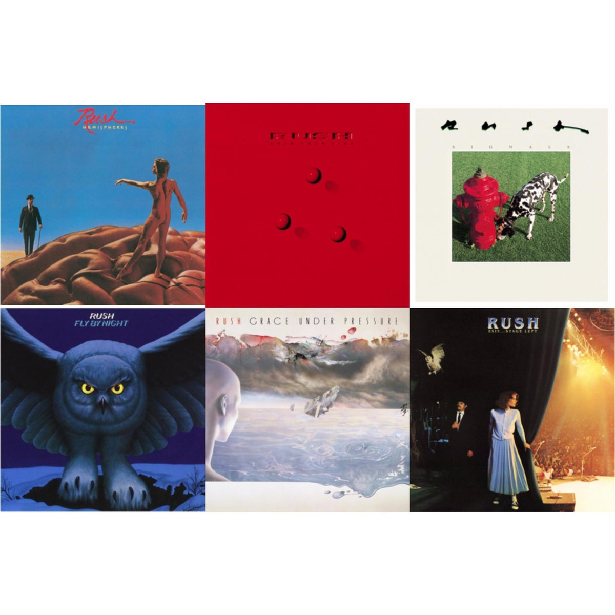 Fly By Night (180G) & Hemispheres (180G) & Exit Stage Left (180G) & Signals (180G) & Grace Under Pressure (180G) & Hold Your Fire (180G)