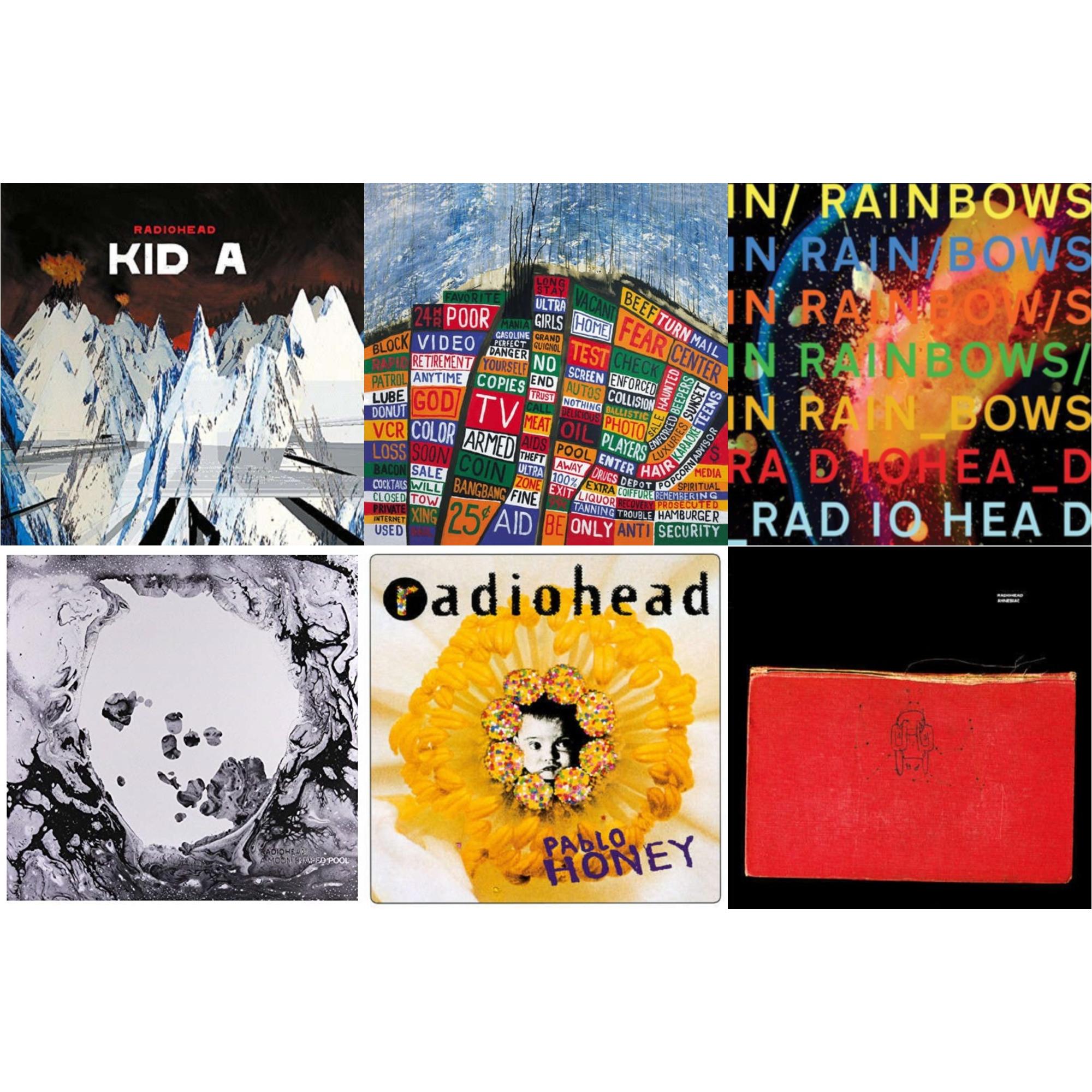 Radiohead - In Rainbows (180G) & Pablo Honey (180G) & Kid A (2LP/180G) & Amnesiac (2LP/180G) & Hail To The Thief (2LP/45 RPM/180G) & Moon Shaped Pool (Foil Gatefold Cover)