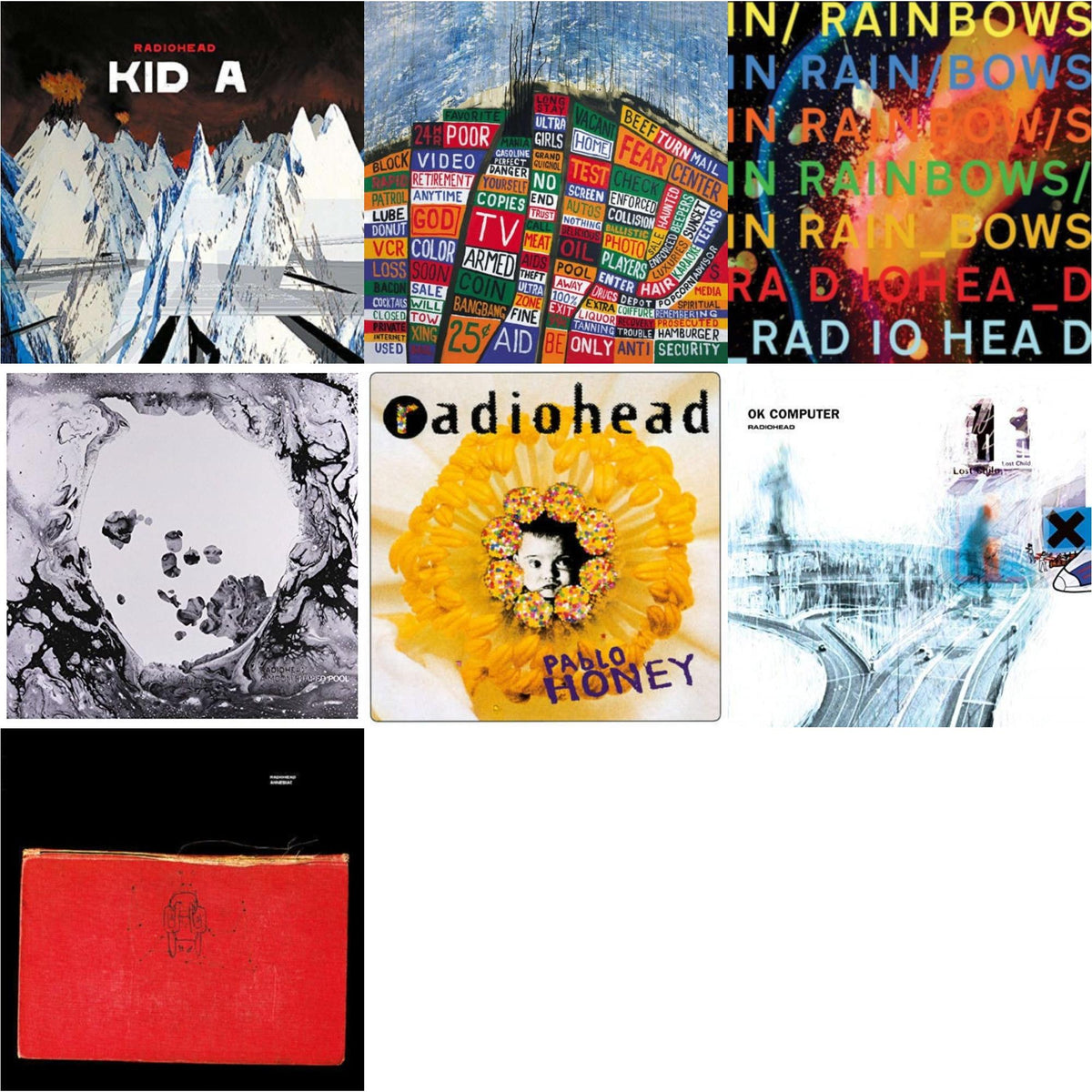 Radiohead - In Rainbows (180G) & Pablo Honey (180G) & Ok Computer (2LP/180G) & Kid A (2LP/180G) & Amnesiac (2LP/180G) & Hail To The Thief (2LP/45 RPM/180G) & Moon Shaped Pool (Foil Gatefold Cover)