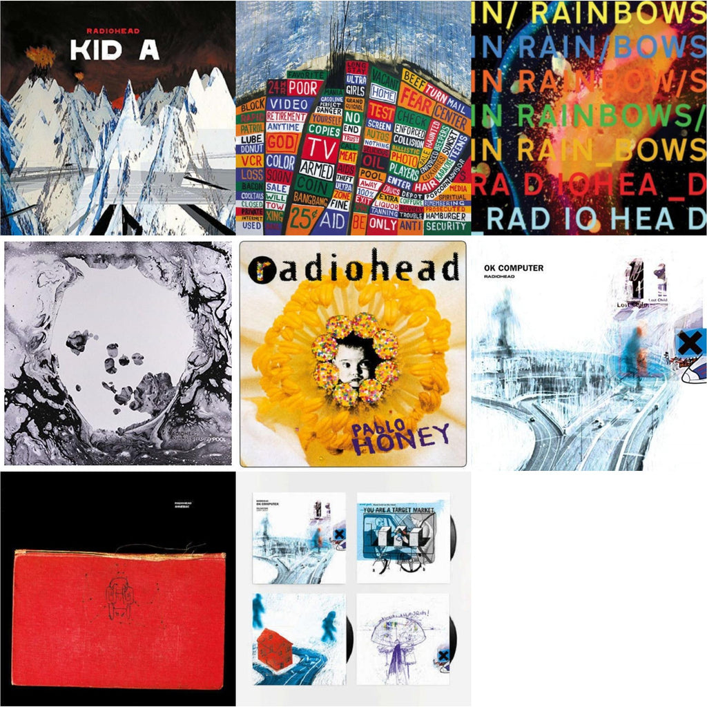 Radiohead - In Rainbows (180G) & Pablo Honey (180G) & Ok Computer (2LP/180G) & Kid A (2LP/180G) & Amnesiac (2LP/180G) & Hail To The Thief (2LP/45 RPM/180G) & Moon Shaped Pool (Foil Gatefold Cover) & Ok Computer Oknotok (3LP/180G)