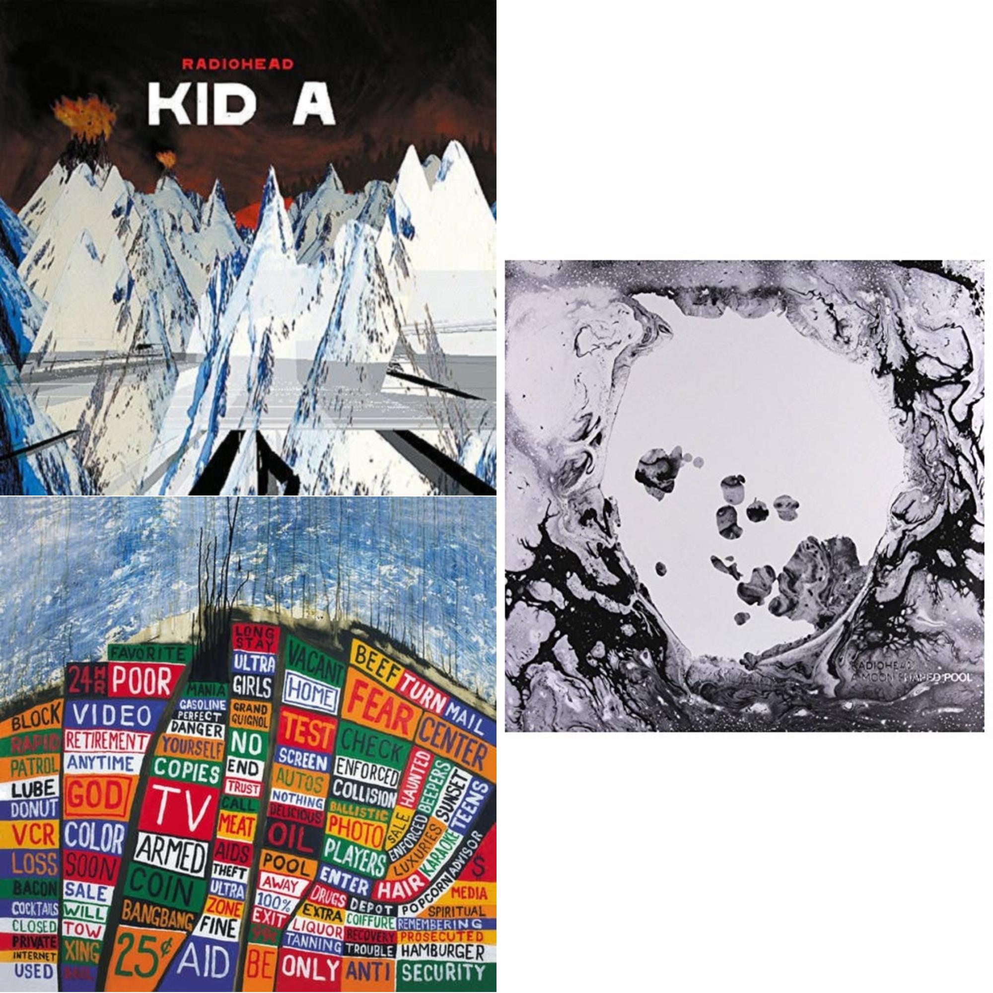 Kid A (2LP/180G) & Hail To The Thief (2LP/45 RPM/180G) & Moon Shaped Pool (Foil Gatefold Cover)