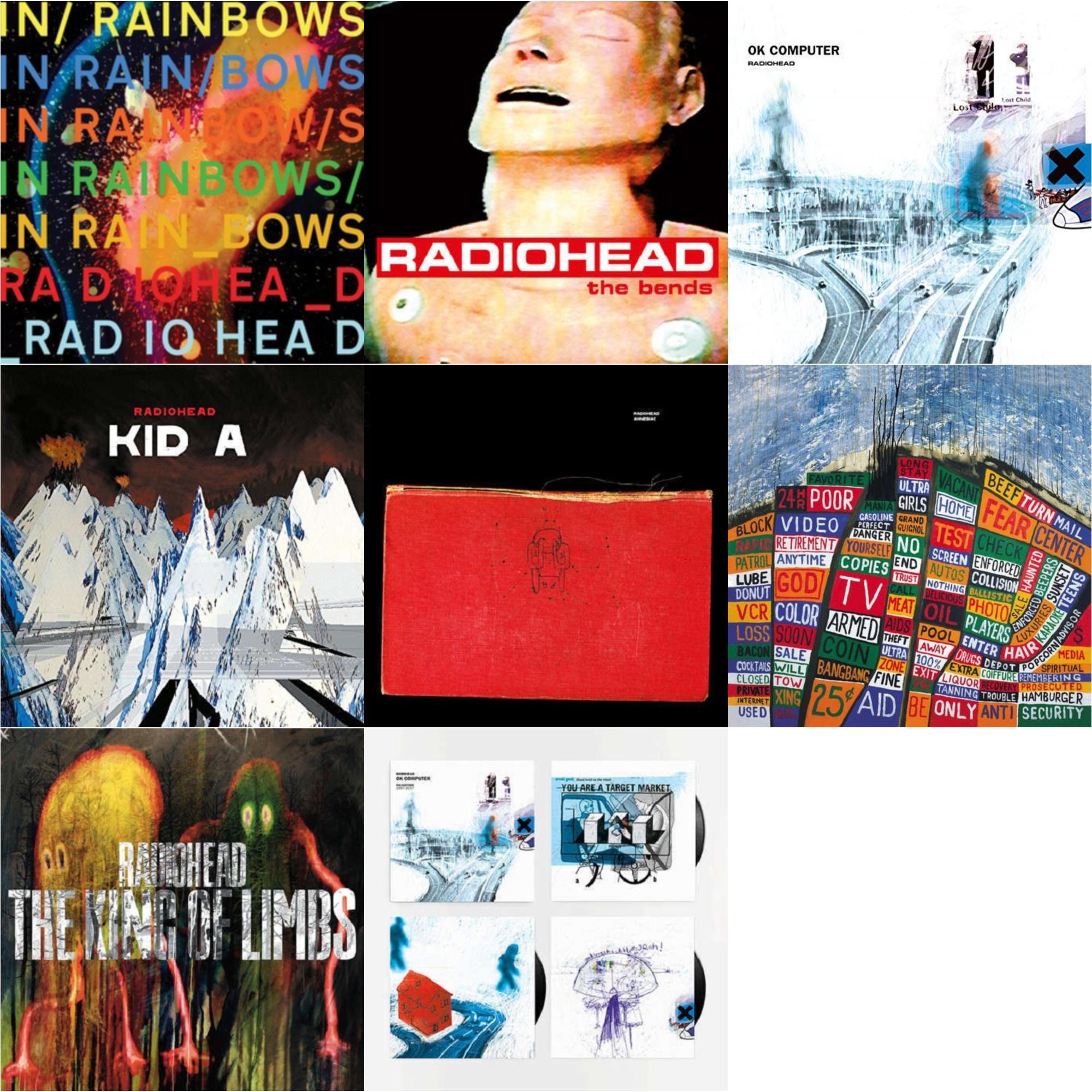 In Rainbows (180G) & Bends (180G) & Ok Computer (2LP/180G) & Kid A (2LP/180G) & Amnesiac (2LP/180G) & Hail To The Thief (2LP/45 RPM/180G) & King Of Limbs (180G) & Ok Computer Oknotok (3LP/180G)