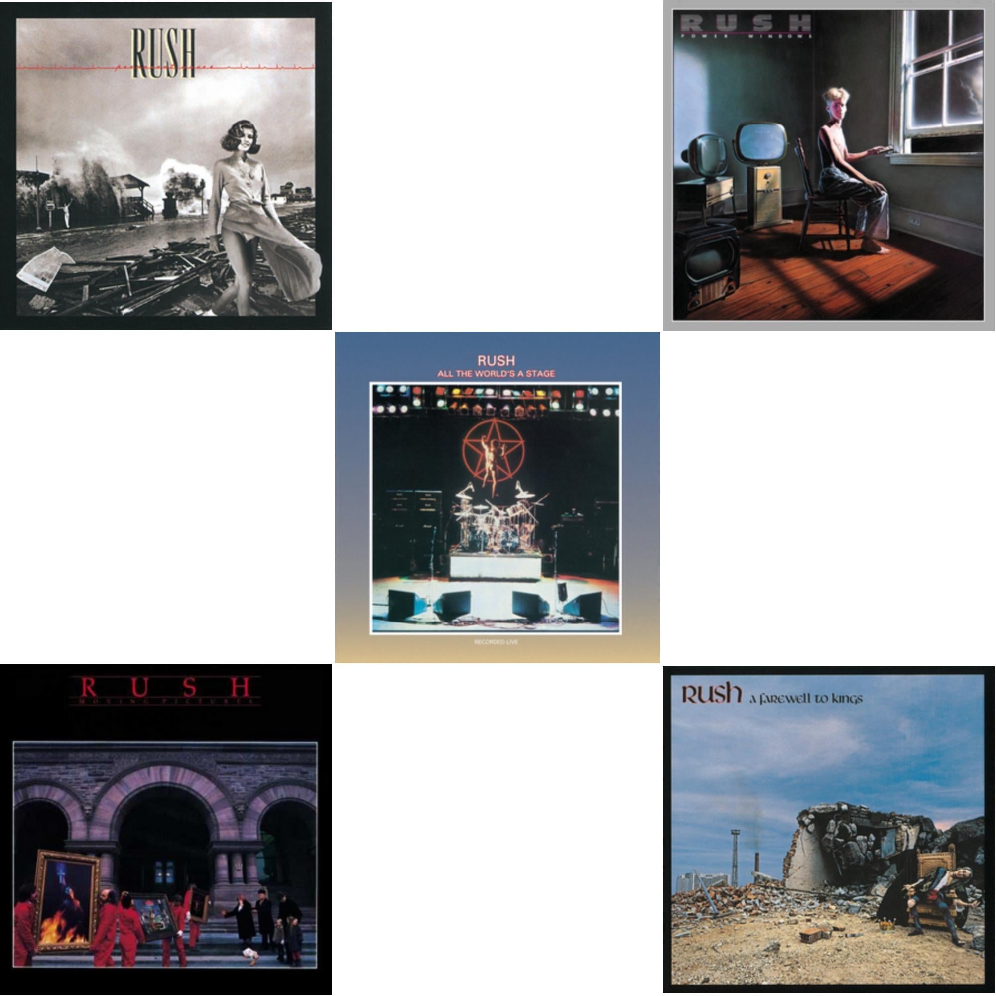 All The World's A Stage (180G) & Farewell To Kings (180G) & Permanent Waves (180G) & Moving Pictures (180G LP Vinyl/Dl Card) & Power Windows (180G)