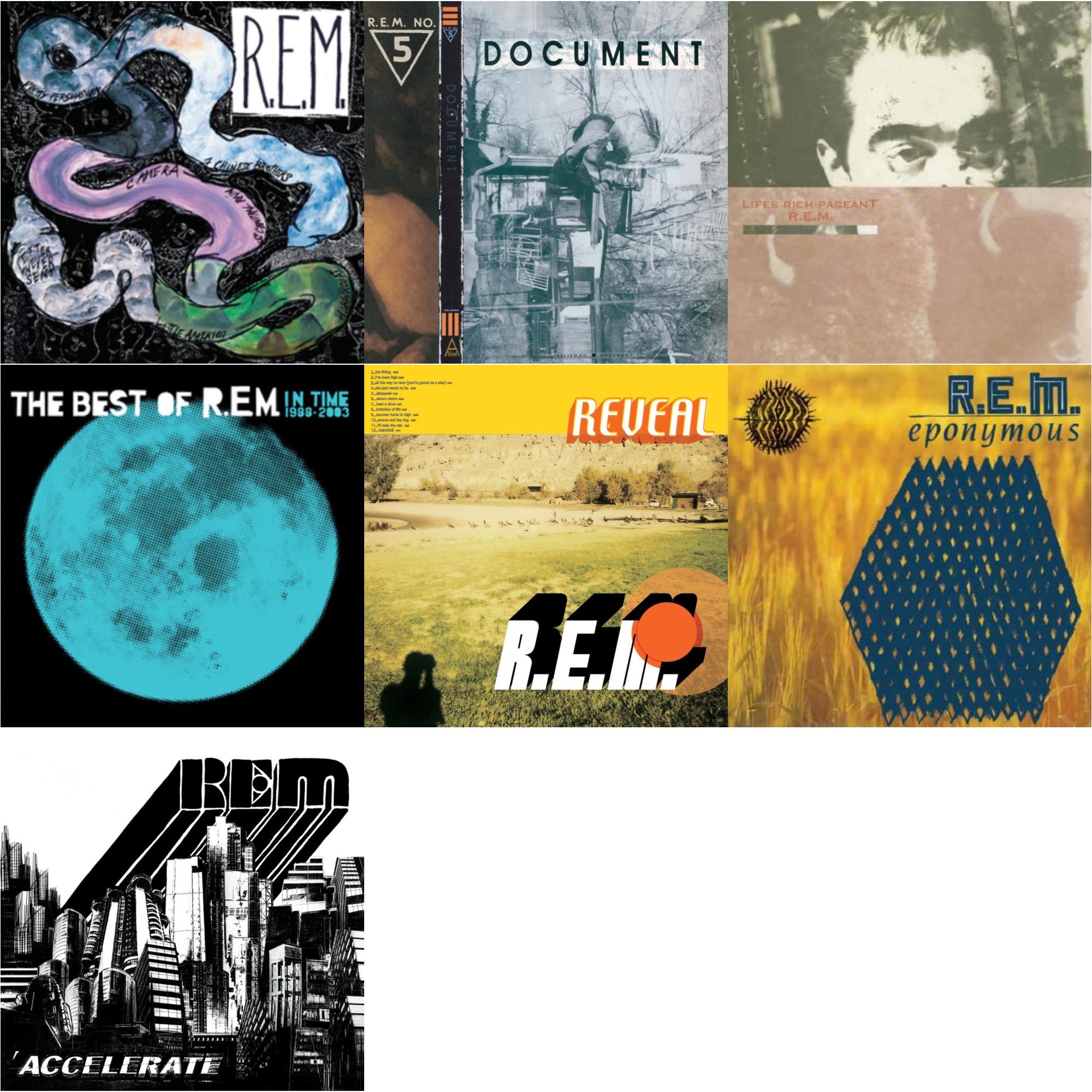 Document & Reckoning & Lifes Rich Pageant & Eponymous & In Time: The Best Of R.E.M. 1988-2003 (2LP/180G) & Reveal & Accelerate