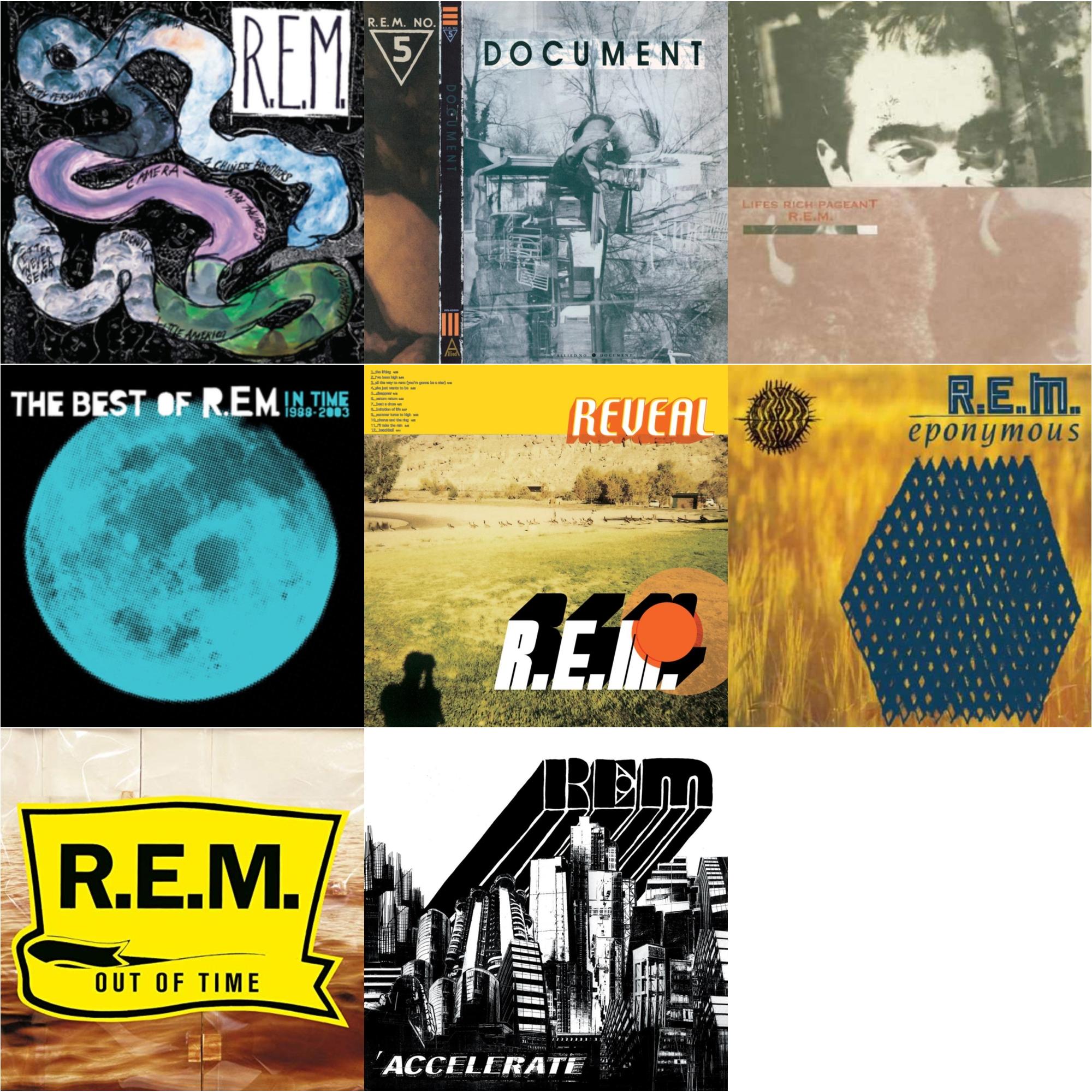 Document & Reckoning & Lifes Rich Pageant & Eponymous & Out Of Time & In Time: The Best Of R.E.M. 1988-2003 (2LP/180G) & Reveal & Accelerate