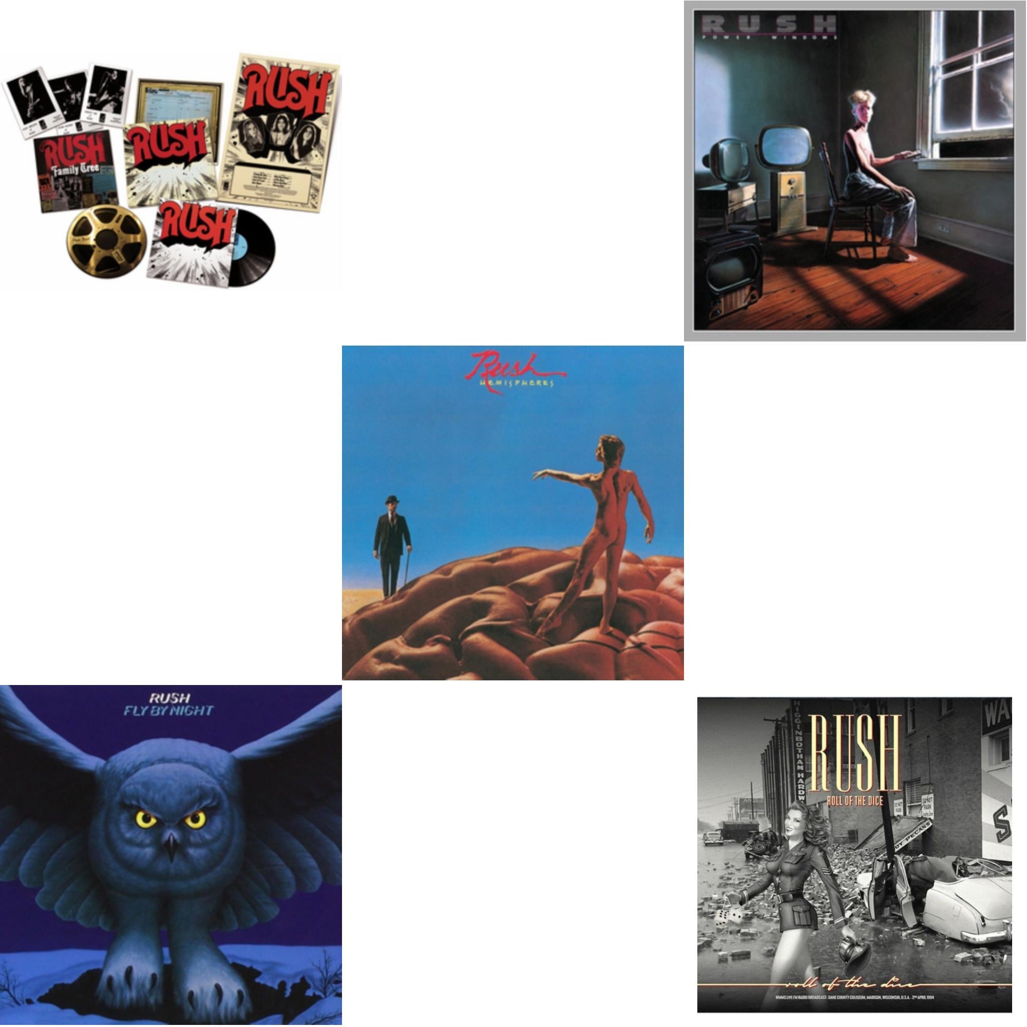 Rush - Rush (Rediscovered LP Box) (180G) & Fly By Night (180G) & Hemispheres (180G) & Power Windows (180G) & Roll Of The Dice
