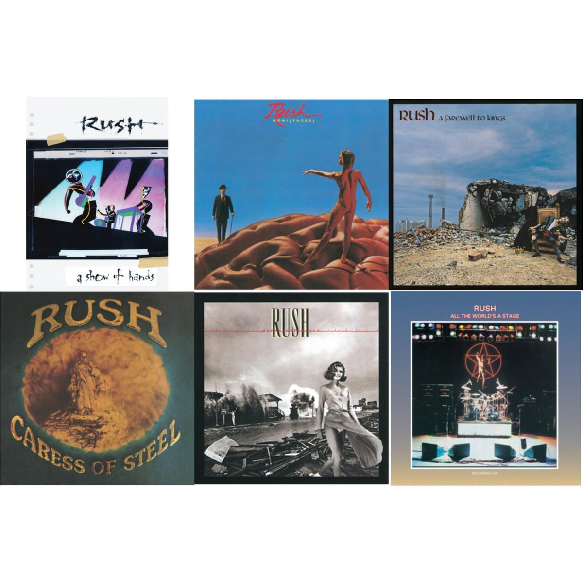 Caress Of Steel (180G/Dl Card) & All The World's A Stage (180G) & Farewell To Kings (180G) & Hemispheres (180G) & Permanent Waves (180G) & Show Of Hands (180G)